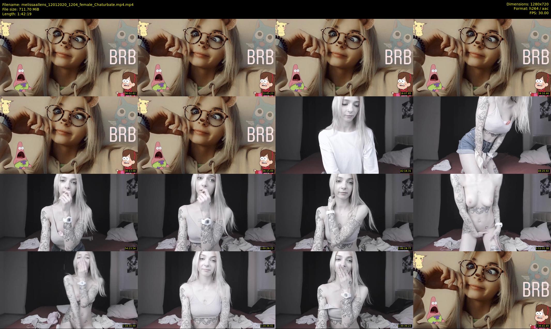melissaallens — 103 minute Chaturbate female cam show recording, 720p, Jan 12, 2020