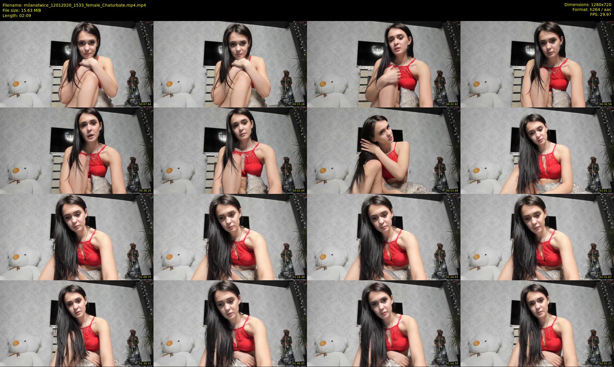 milanatwice — 3 minute Chaturbate female cam show recording, 720p, Jan 12, 2020