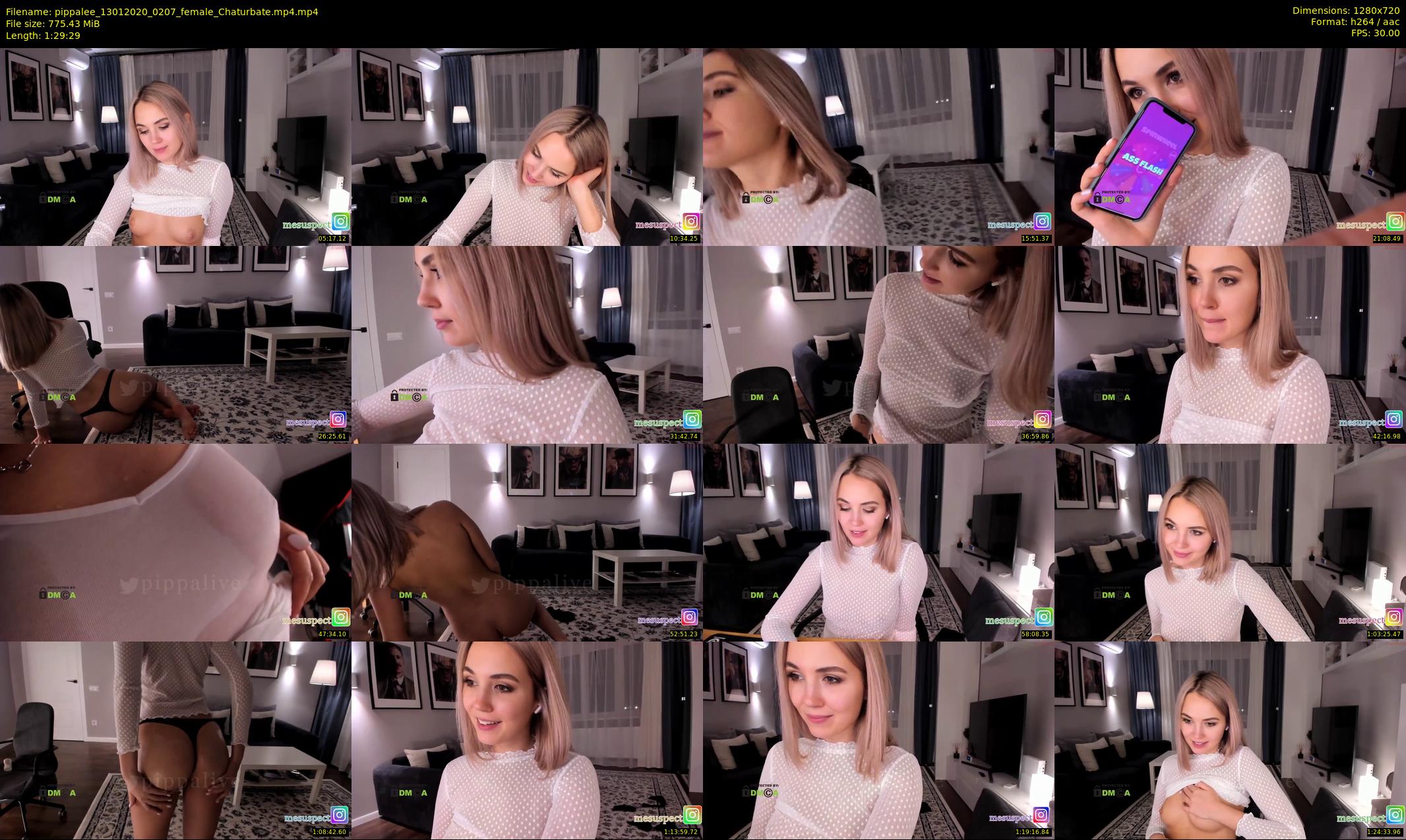 pippalee — 90 minute Chaturbate female cam show recording, 720p, Jan 13, 2020