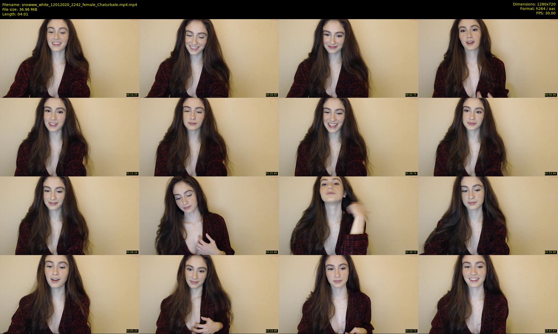 snowww_white — 5 minute Chaturbate female cam show recording, 720p, Jan 12, 2020