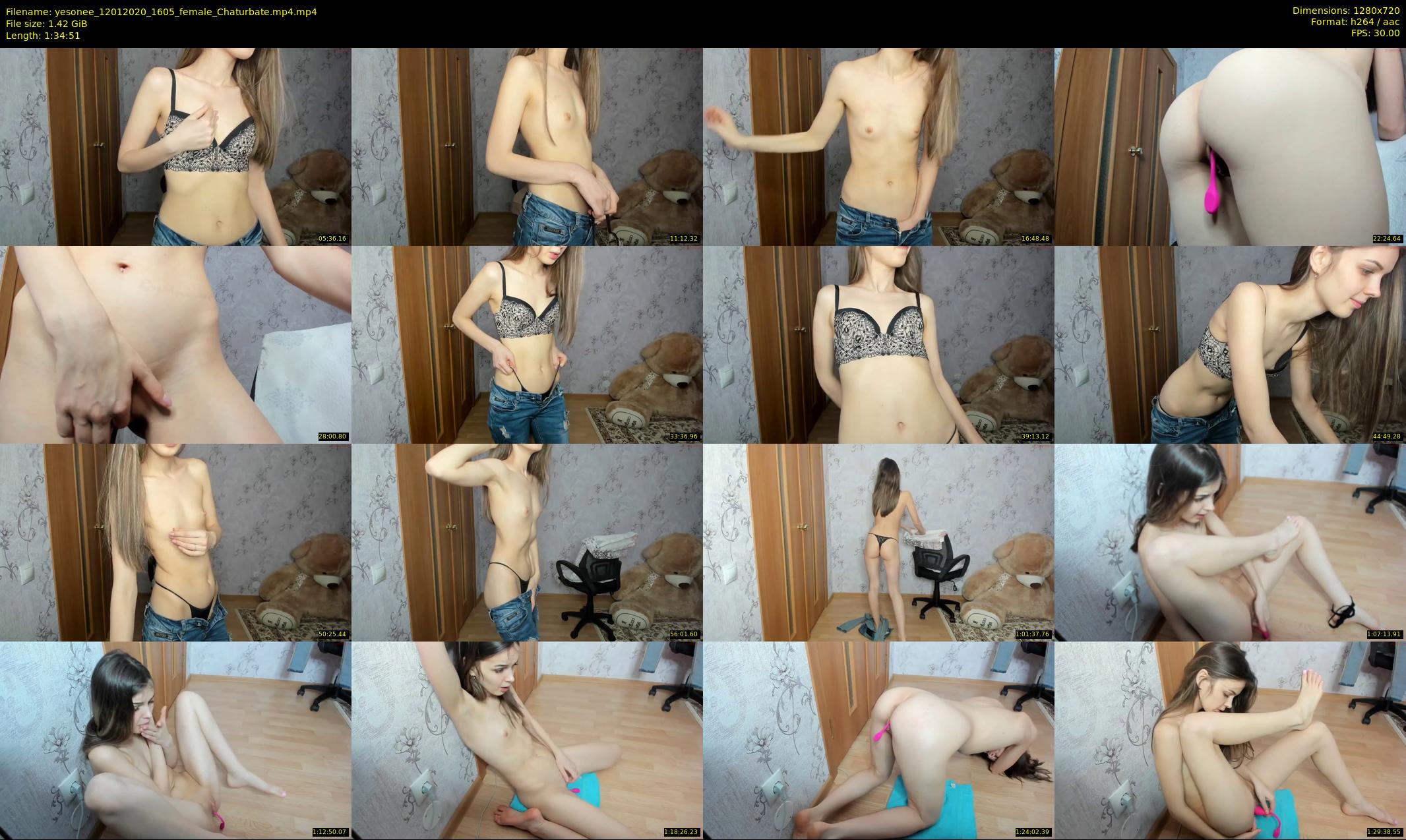 yesonee — 95 minute Chaturbate female cam show recording, 720p, Jan 12, 2020