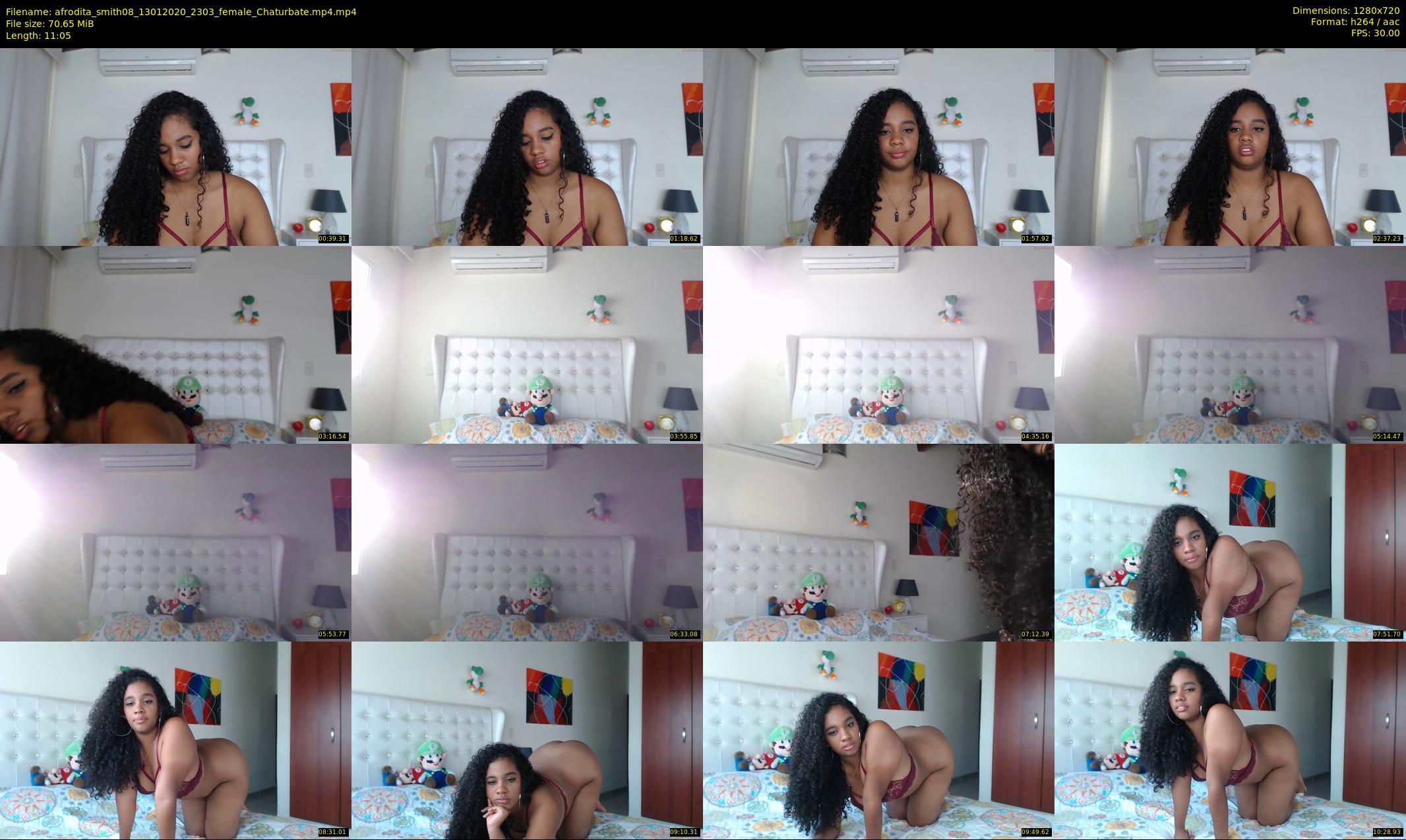afrodita_smith08 — 12 minute Chaturbate female cam show recording, 720p, Jan 13, 2020