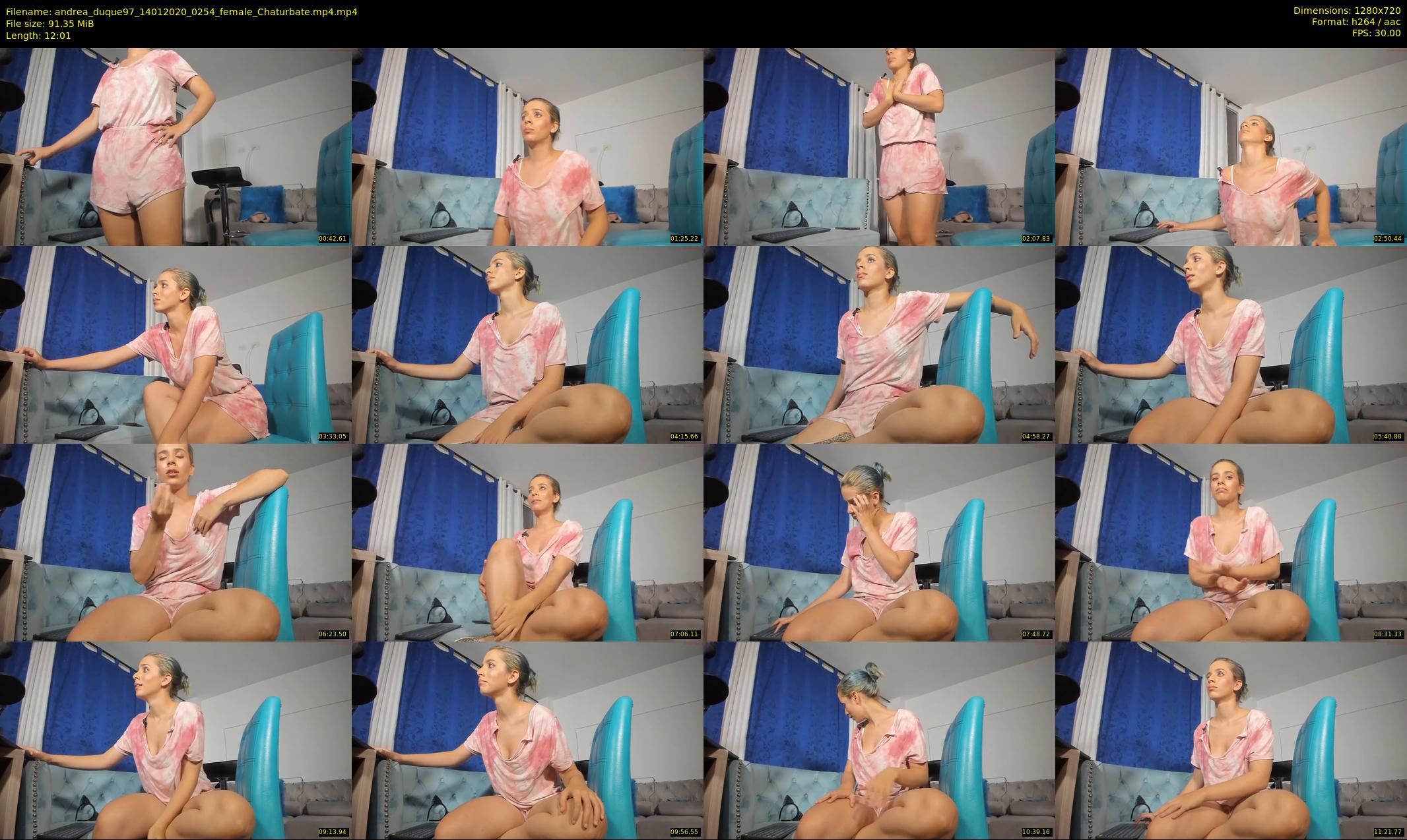andrea_duque97 — 13 minute Chaturbate female cam show recording, 720p, Jan 14, 2020