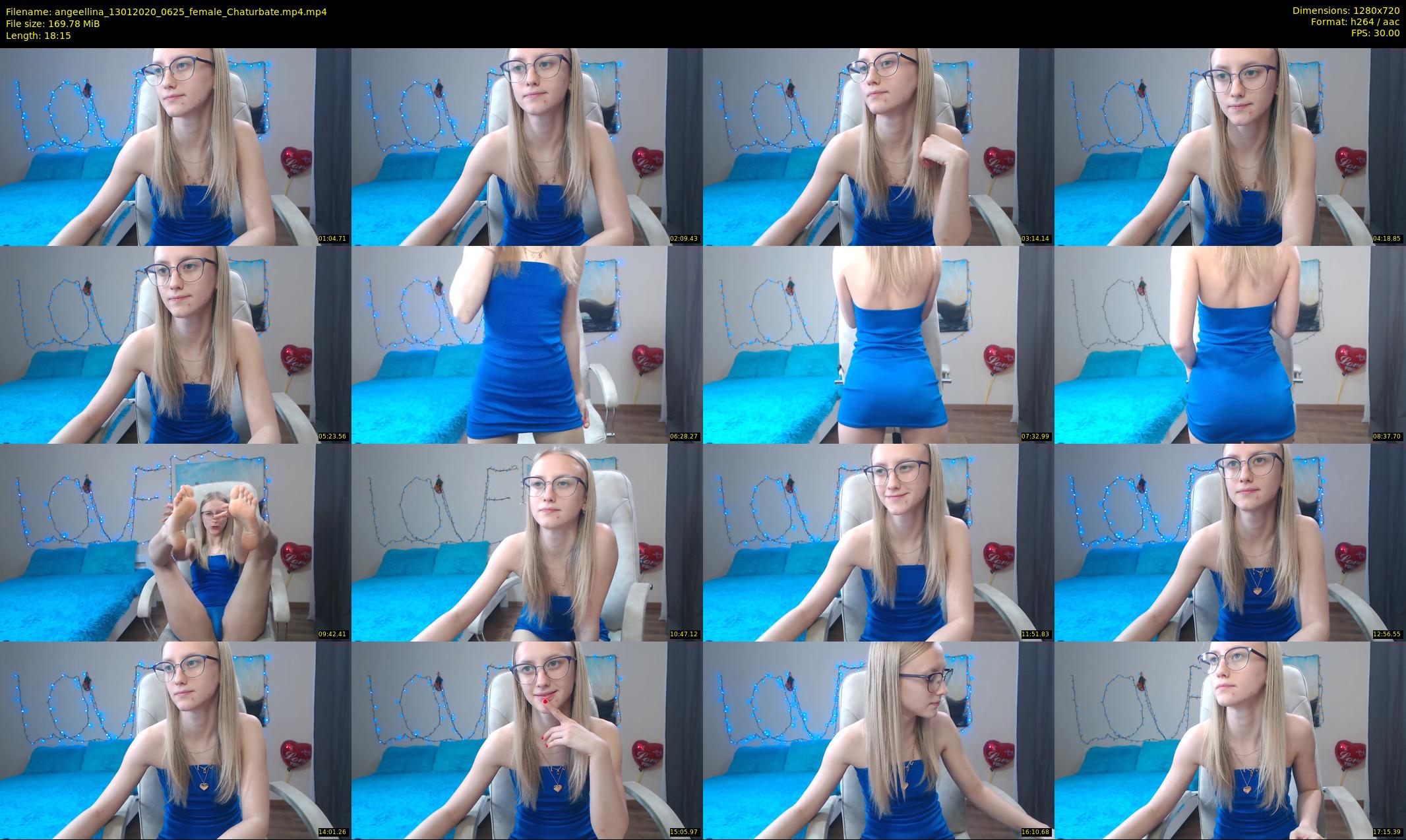 angeellina — 19 minute Chaturbate female cam show recording, 720p, Jan 13, 2020