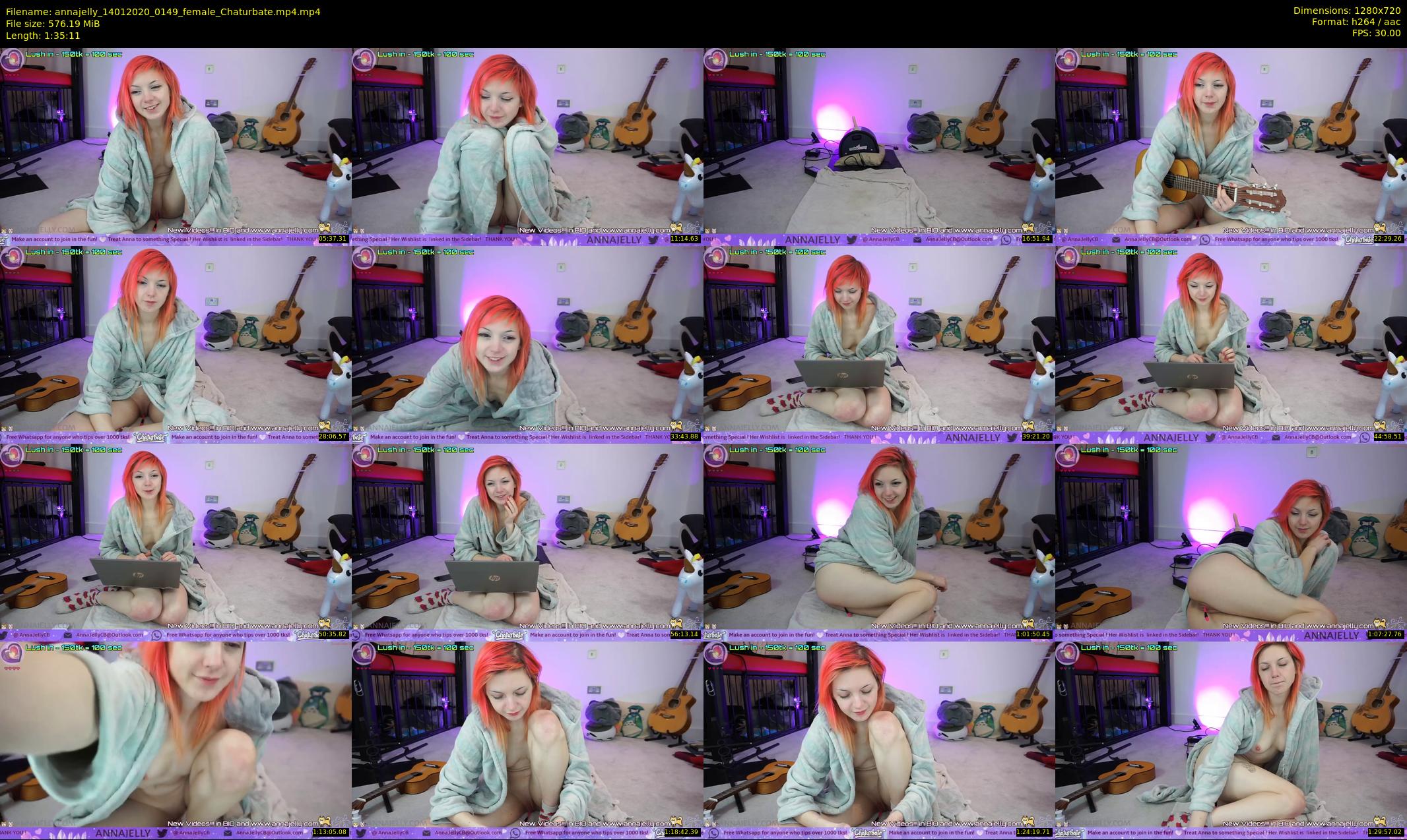 annajelly — 96 minute Chaturbate couple cam show recording, 720p, Jan 14, 2020