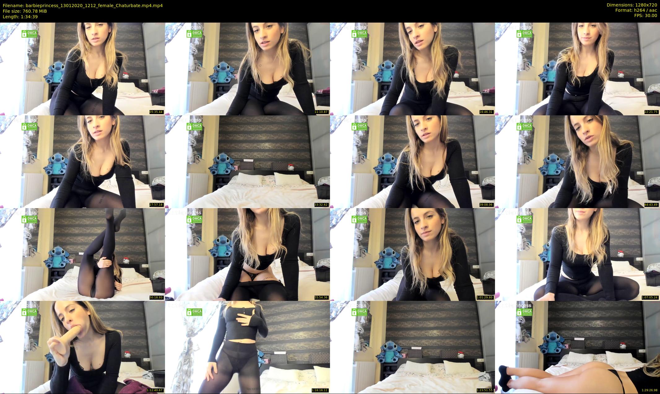 barbieprincess — 95 minute Chaturbate female cam show recording, 720p, Jan 13, 2020