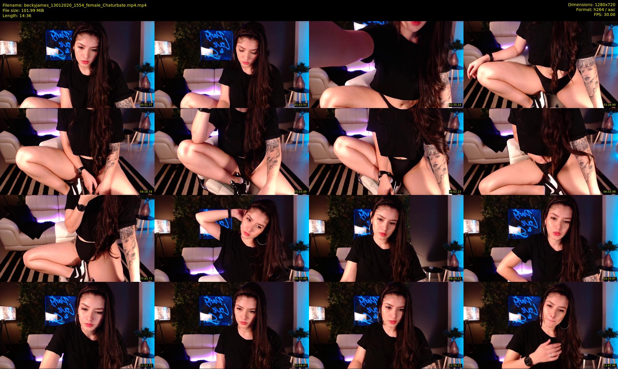beckyjames — 15 minute Chaturbate female cam show recording, 720p, Jan 13, 2020