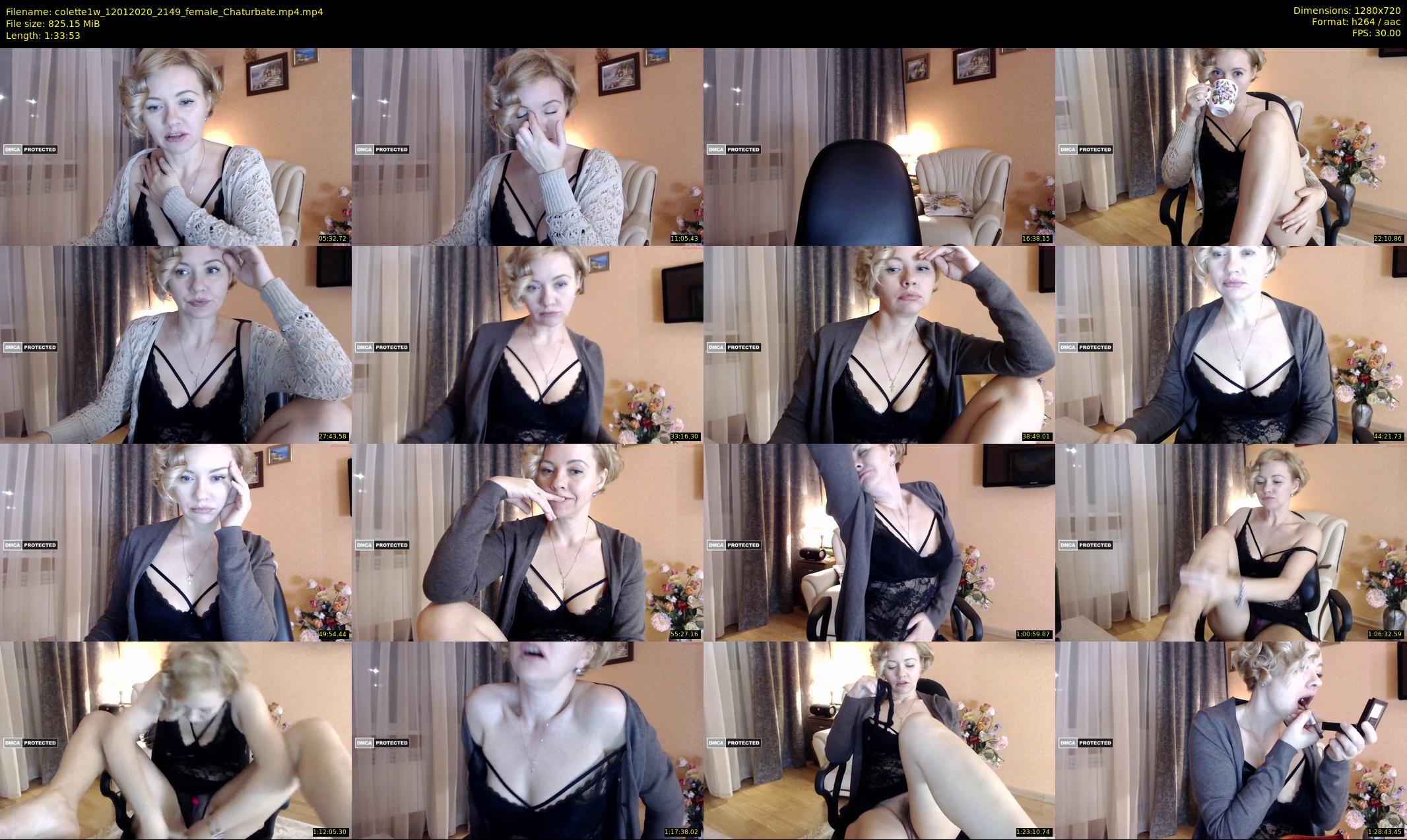 colette1w — 94 minute Chaturbate female cam show recording, 720p, Jan 12, 2020