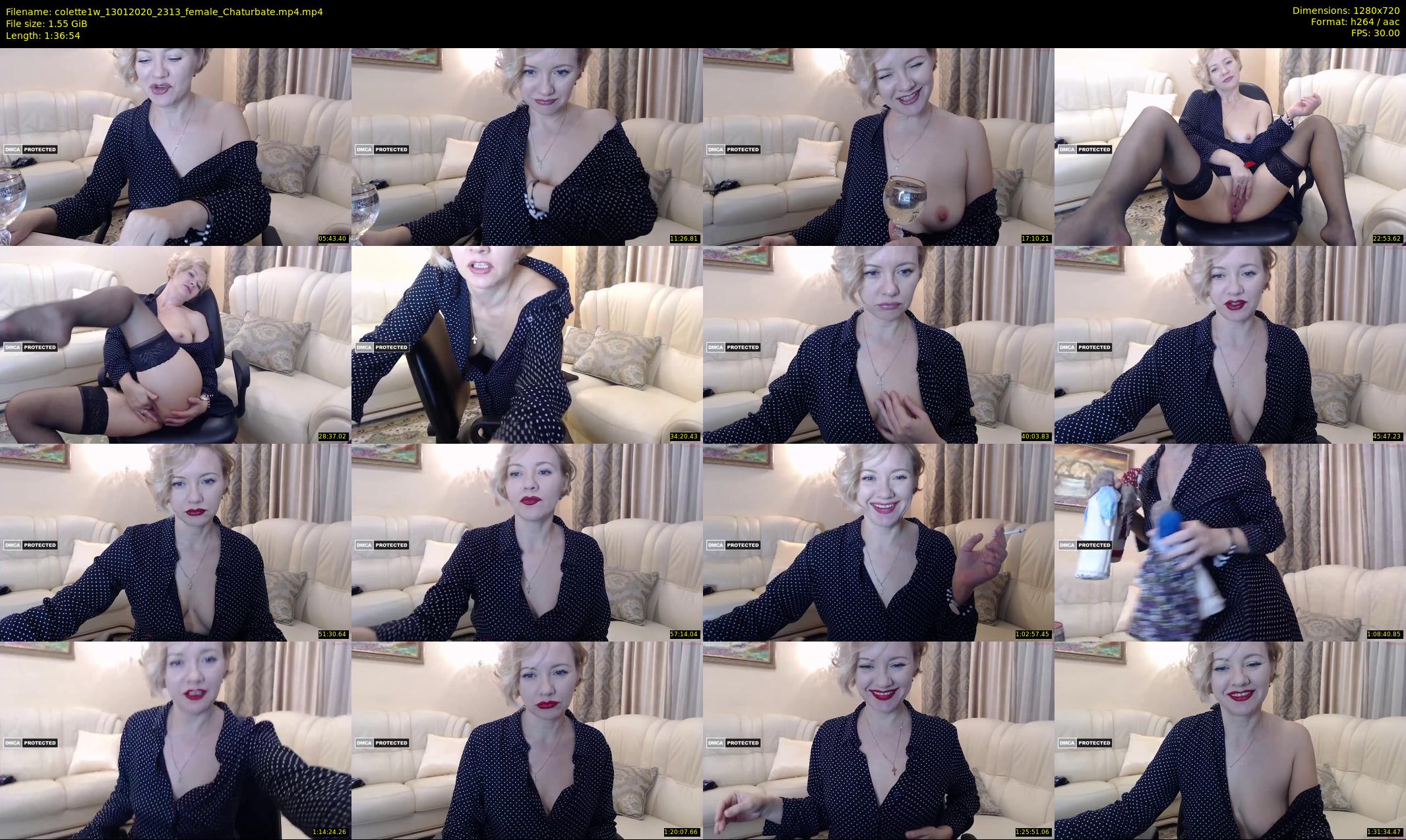 colette1w — 97 minute Chaturbate female cam show recording, 720p, Jan 13, 2020