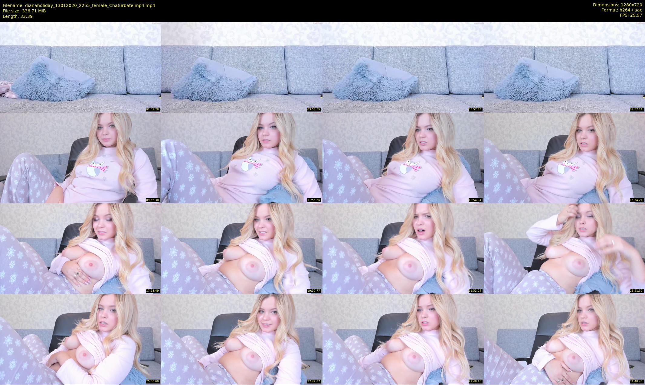 dianaholiday — 34 minute Chaturbate female cam show recording, 720p, Jan 13, 2020
