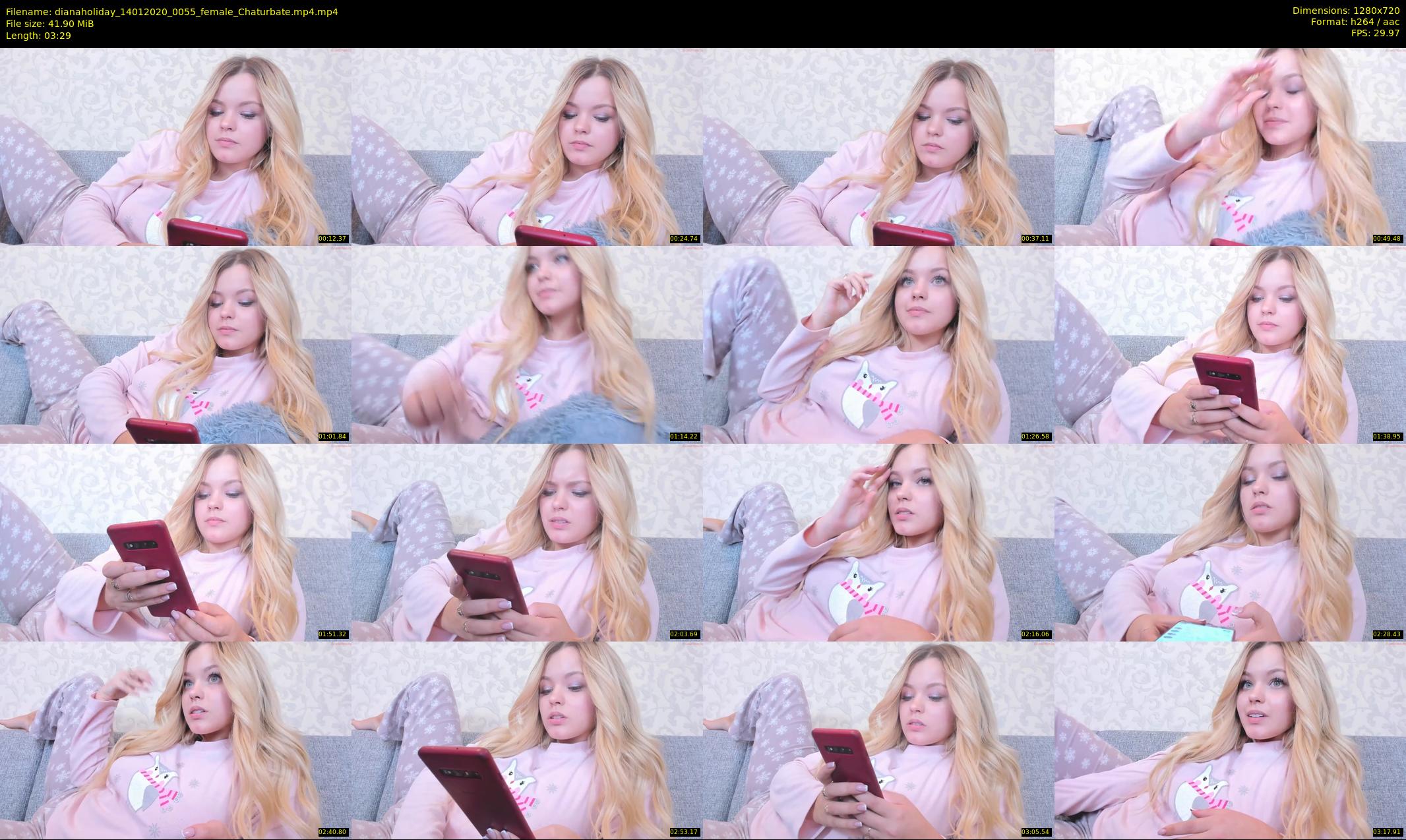 dianaholiday — 4 minute Chaturbate female cam show recording, 720p, Jan 14, 2020