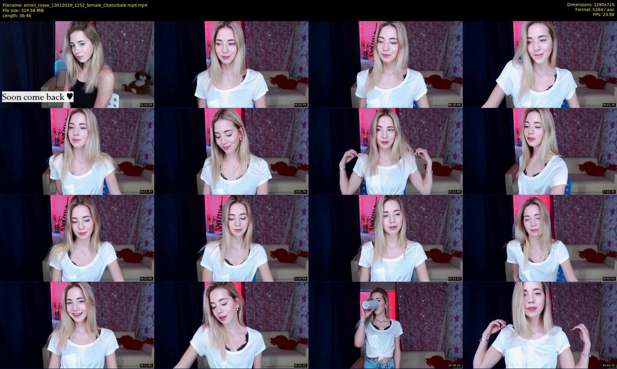 emmi_rosee — 37 minute Chaturbate female cam show recording, 720p, Jan 13, 2020