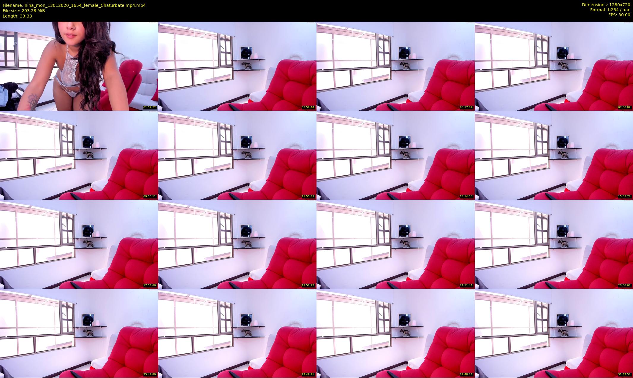 nina_mon — 34 minute Chaturbate female cam show recording, 720p, Jan 13, 2020