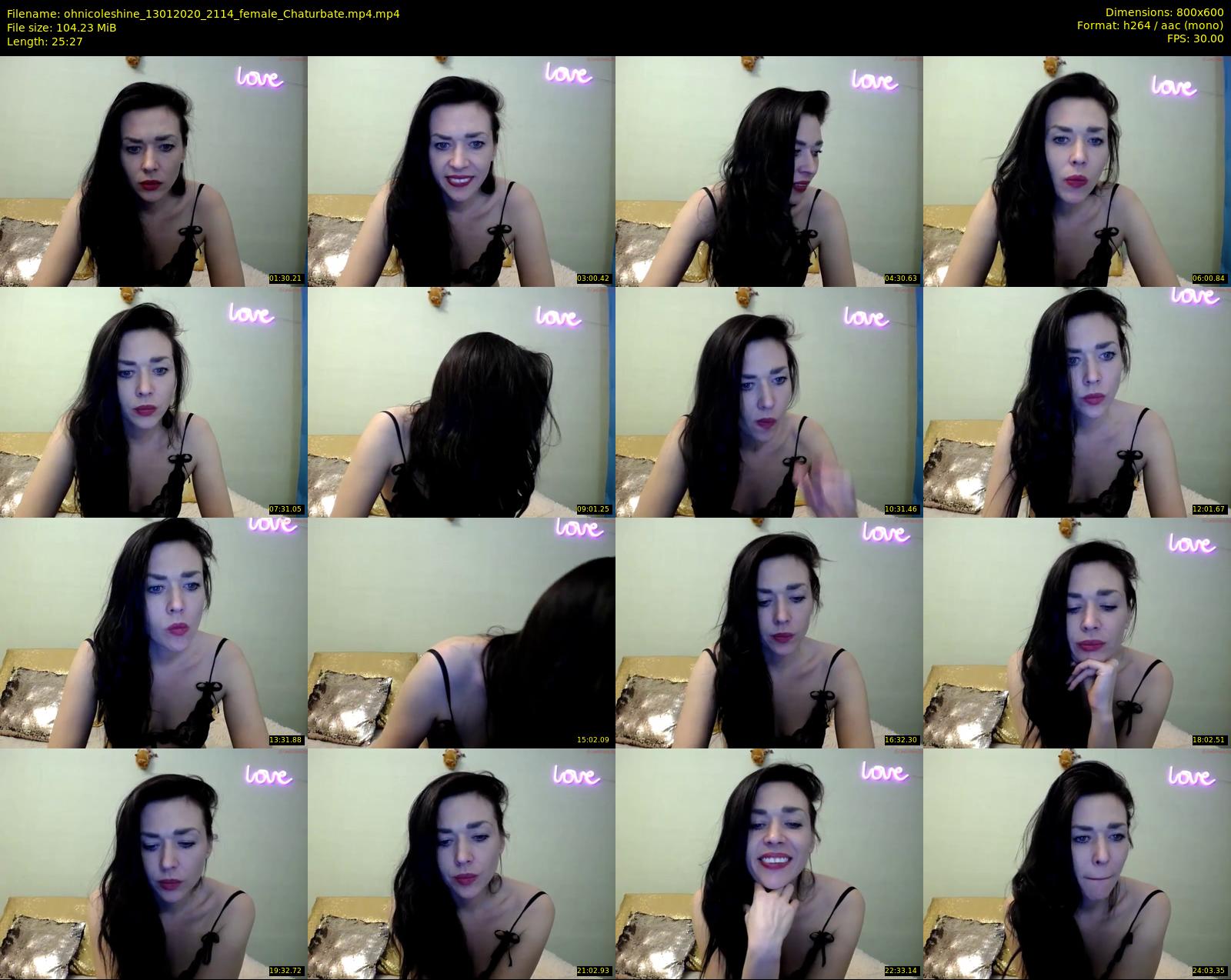 ohnicoleshine — 26 minute Chaturbate female cam show recording, 480p, Jan 13, 2020