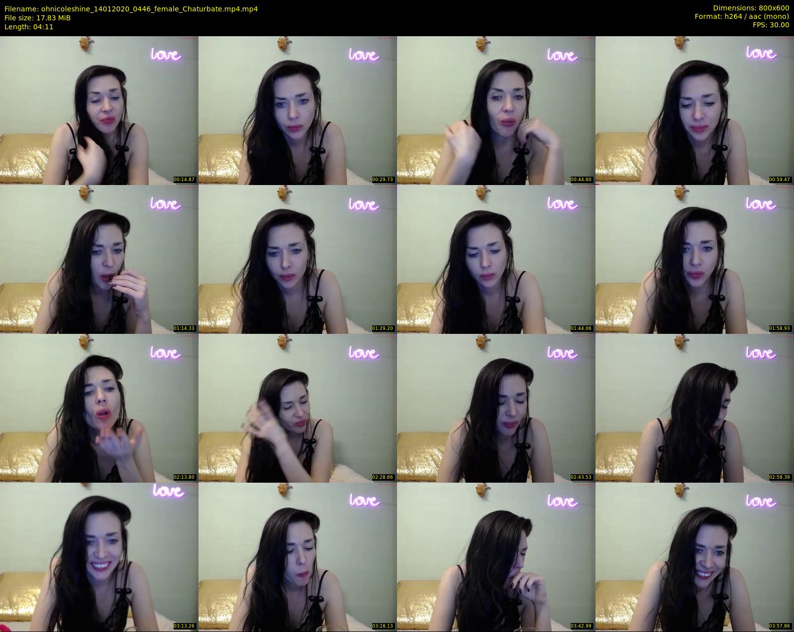 ohnicoleshine — 5 minute Chaturbate female cam show recording, 480p, Jan 14, 2020