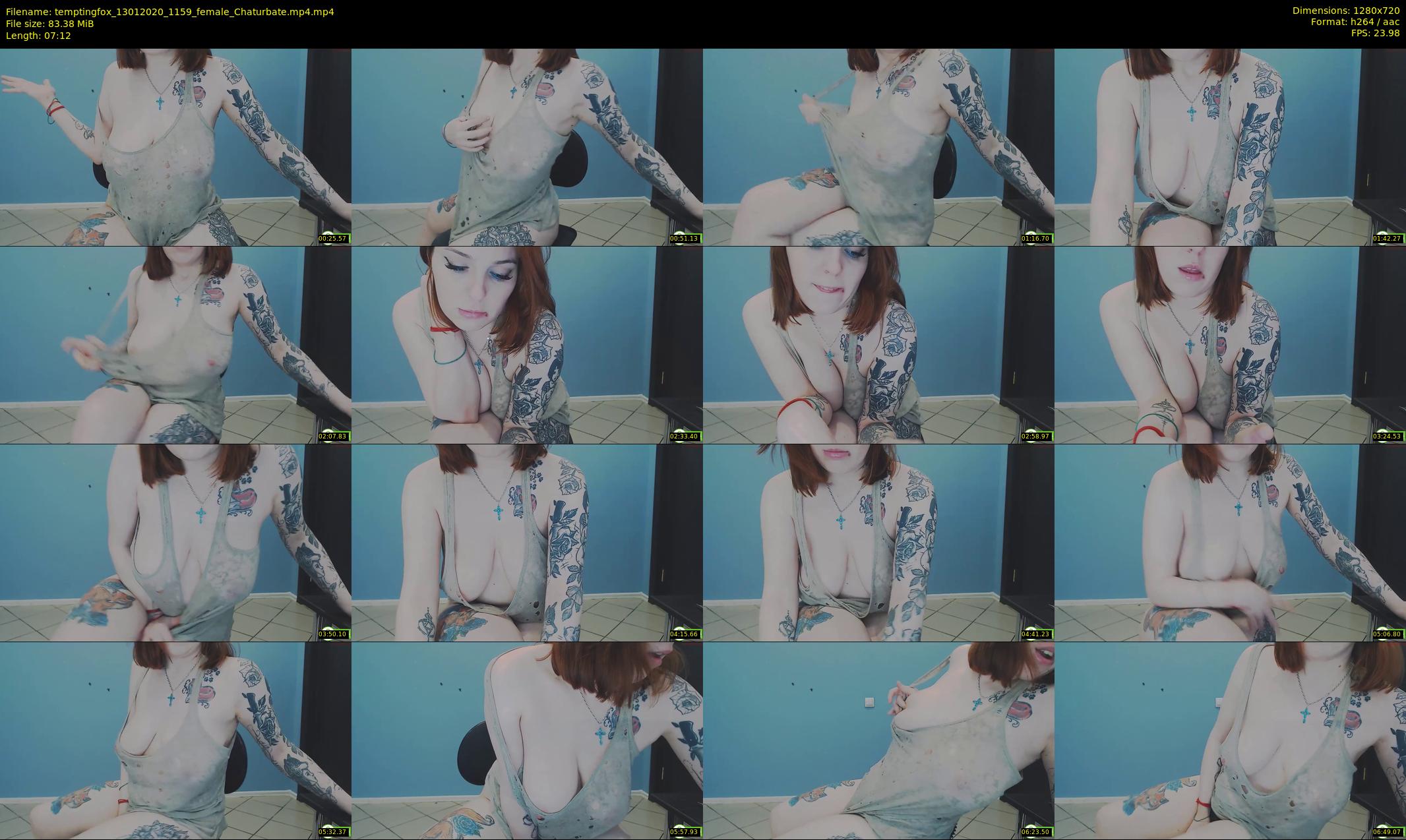 temptingfox — 8 minute Chaturbate female cam show recording, 720p, Jan 13, 2020