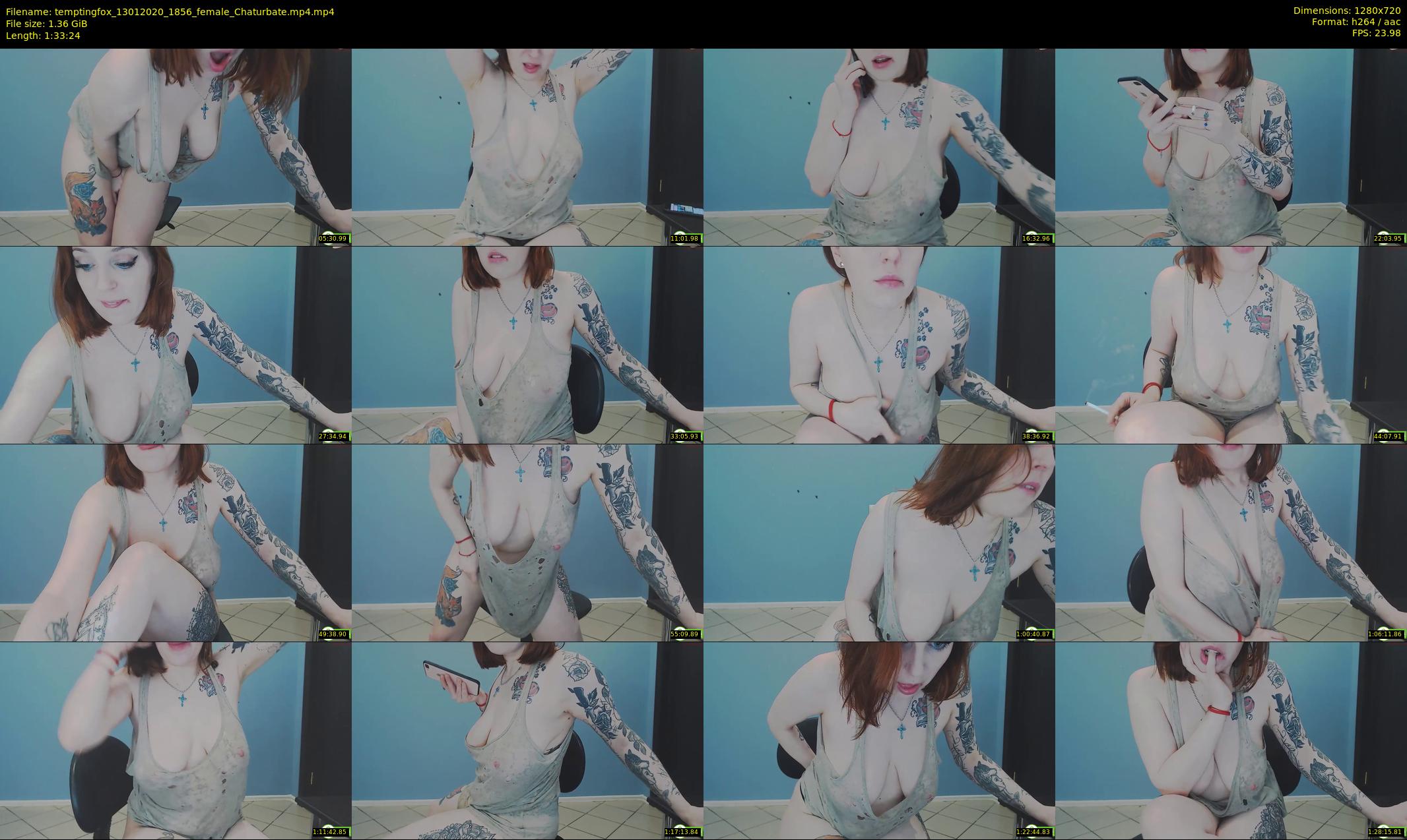 temptingfox — 94 minute Chaturbate female cam show recording, 720p, Jan 13, 2020