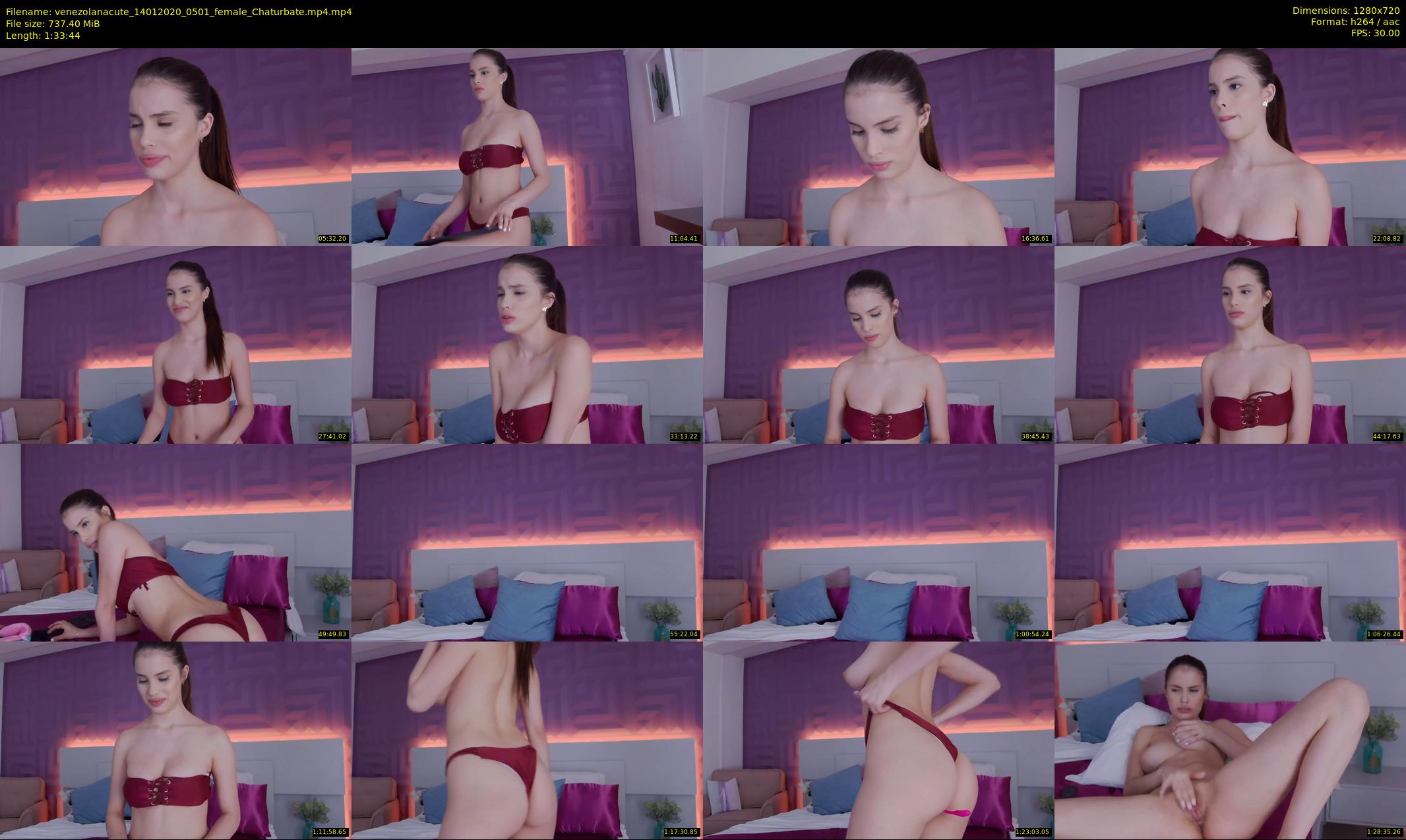 venezolanacute — 94 minute Chaturbate female cam show recording, 720p, Jan 14, 2020