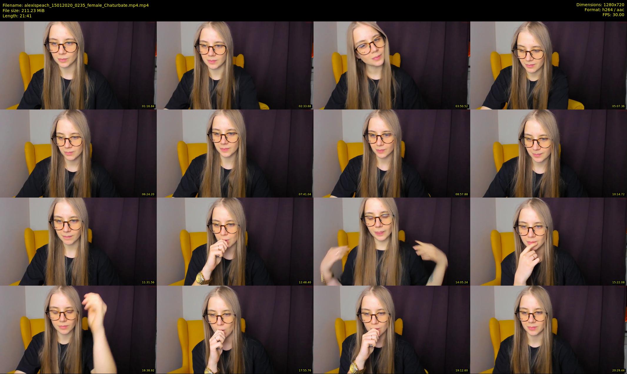 alexispeach — 22 minute Chaturbate female cam show recording, 720p, Jan 15, 2020