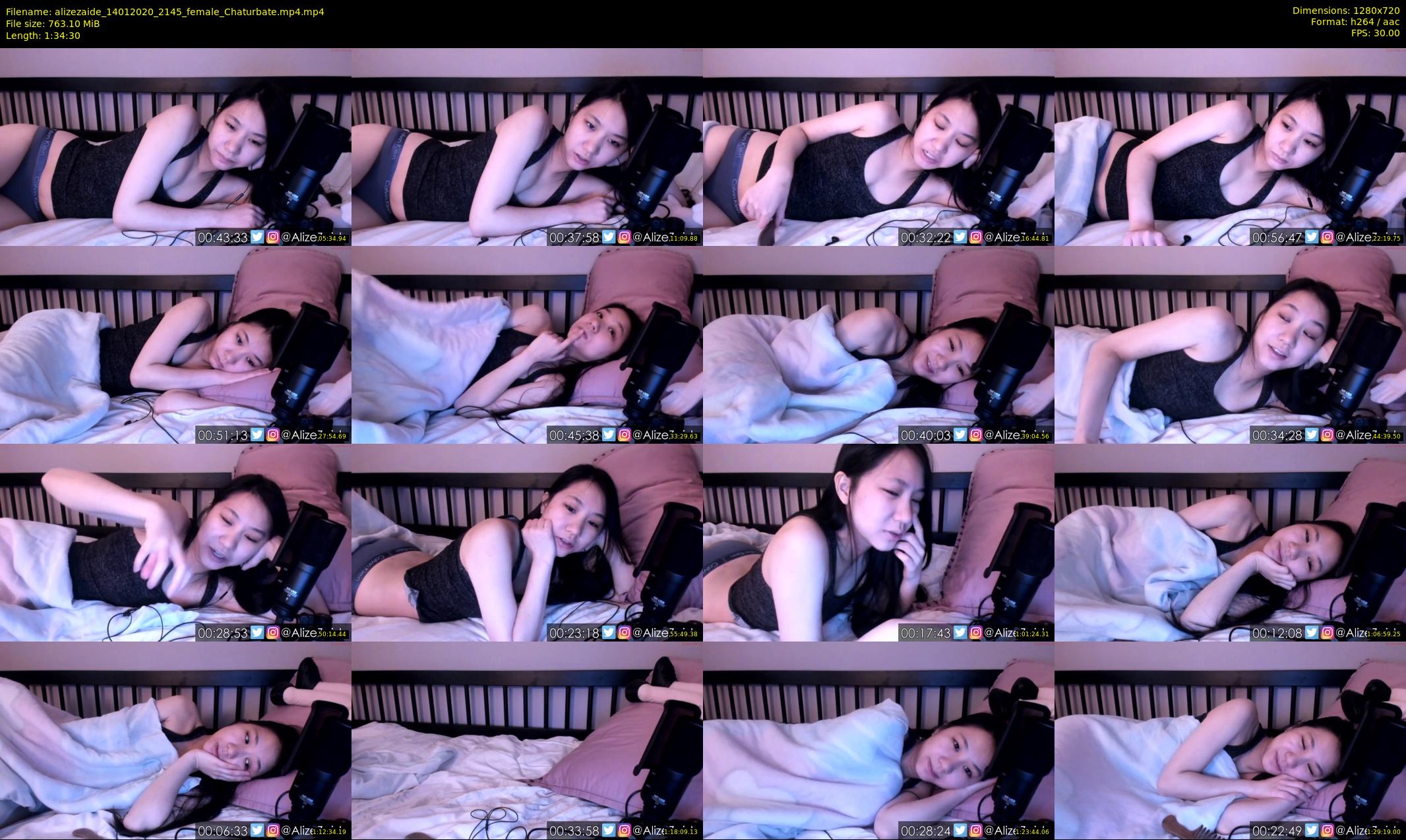 alizezaide — 95 minute Chaturbate female cam show recording, 720p, Jan 14, 2020