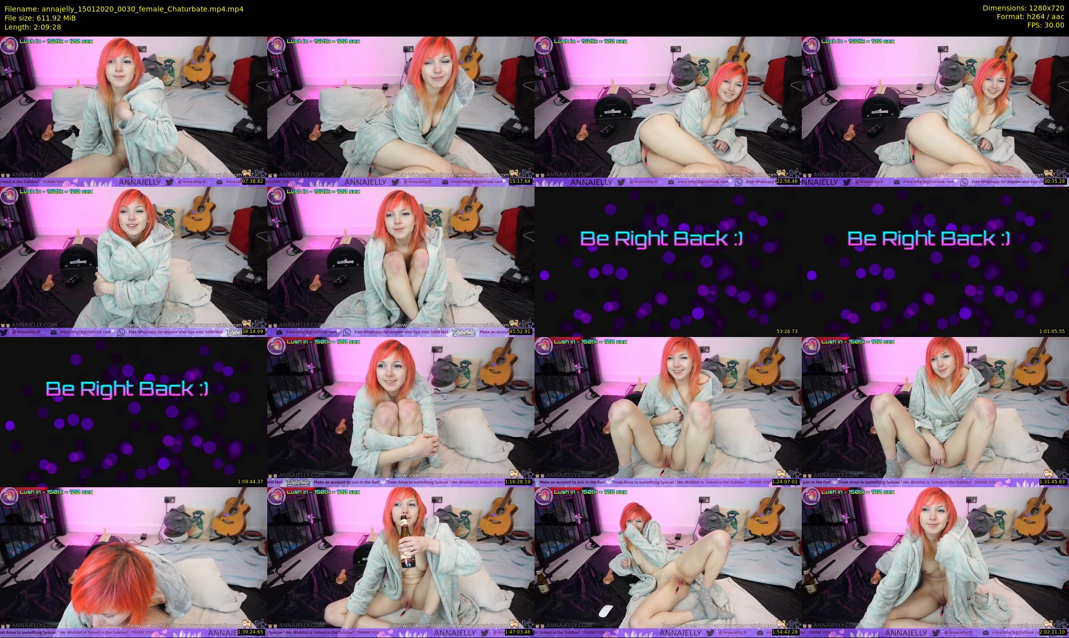 annajelly — 130 minute Chaturbate couple cam show recording, 720p, Jan 15, 2020