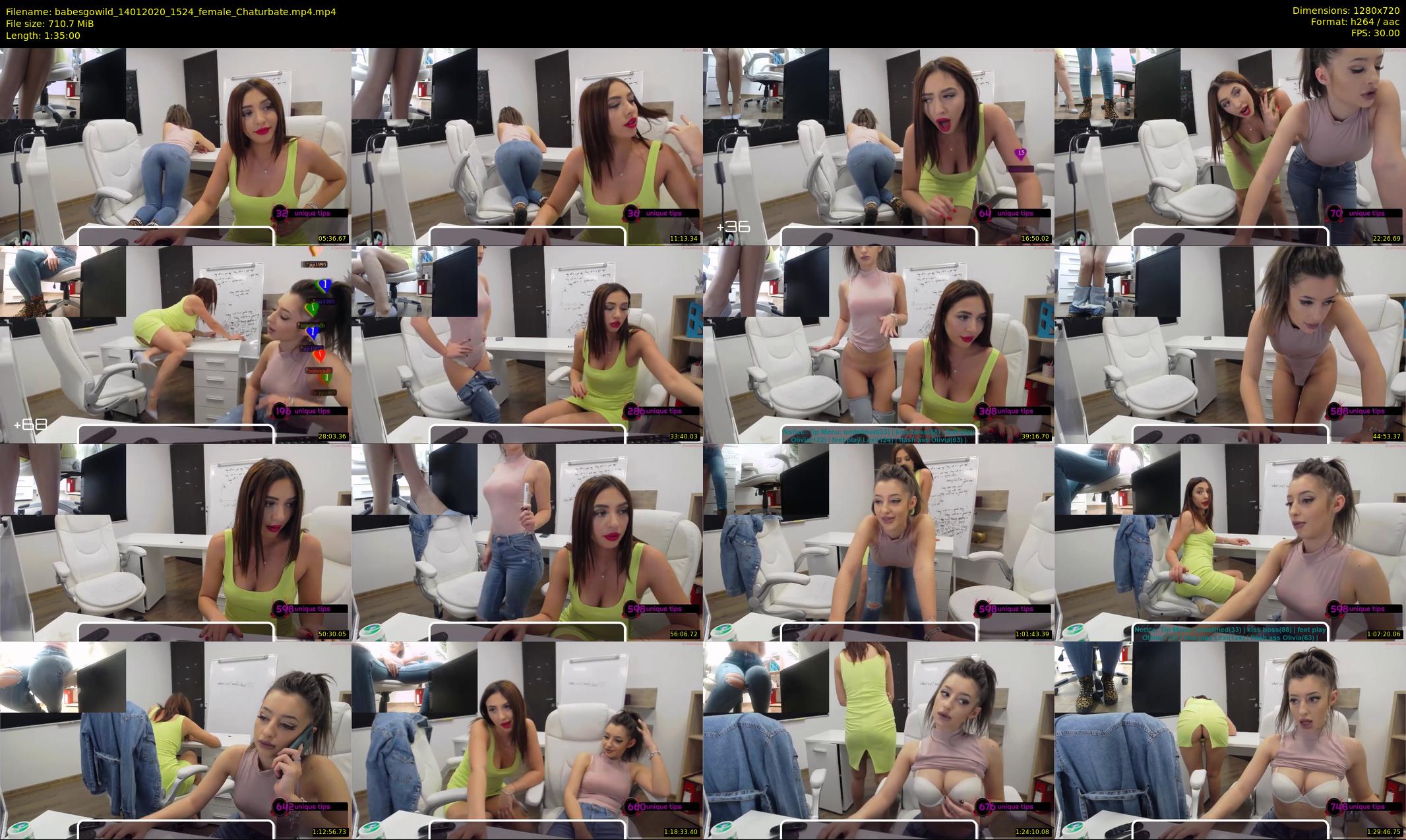 babesgowild — 95 minute Chaturbate couple cam show recording, 720p, Jan 14, 2020