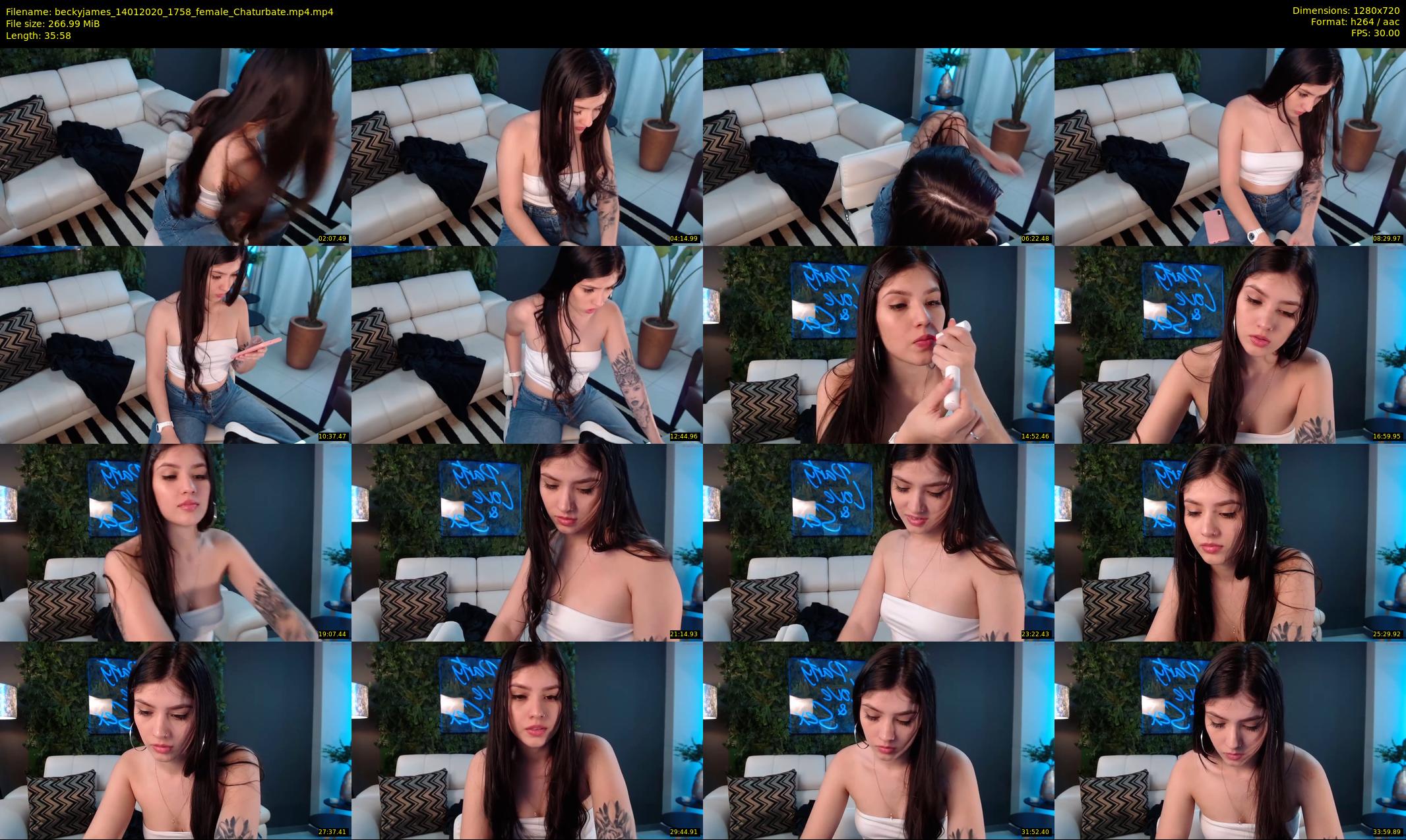 beckyjames — 36 minute Chaturbate female cam show recording, 720p, Jan 14, 2020