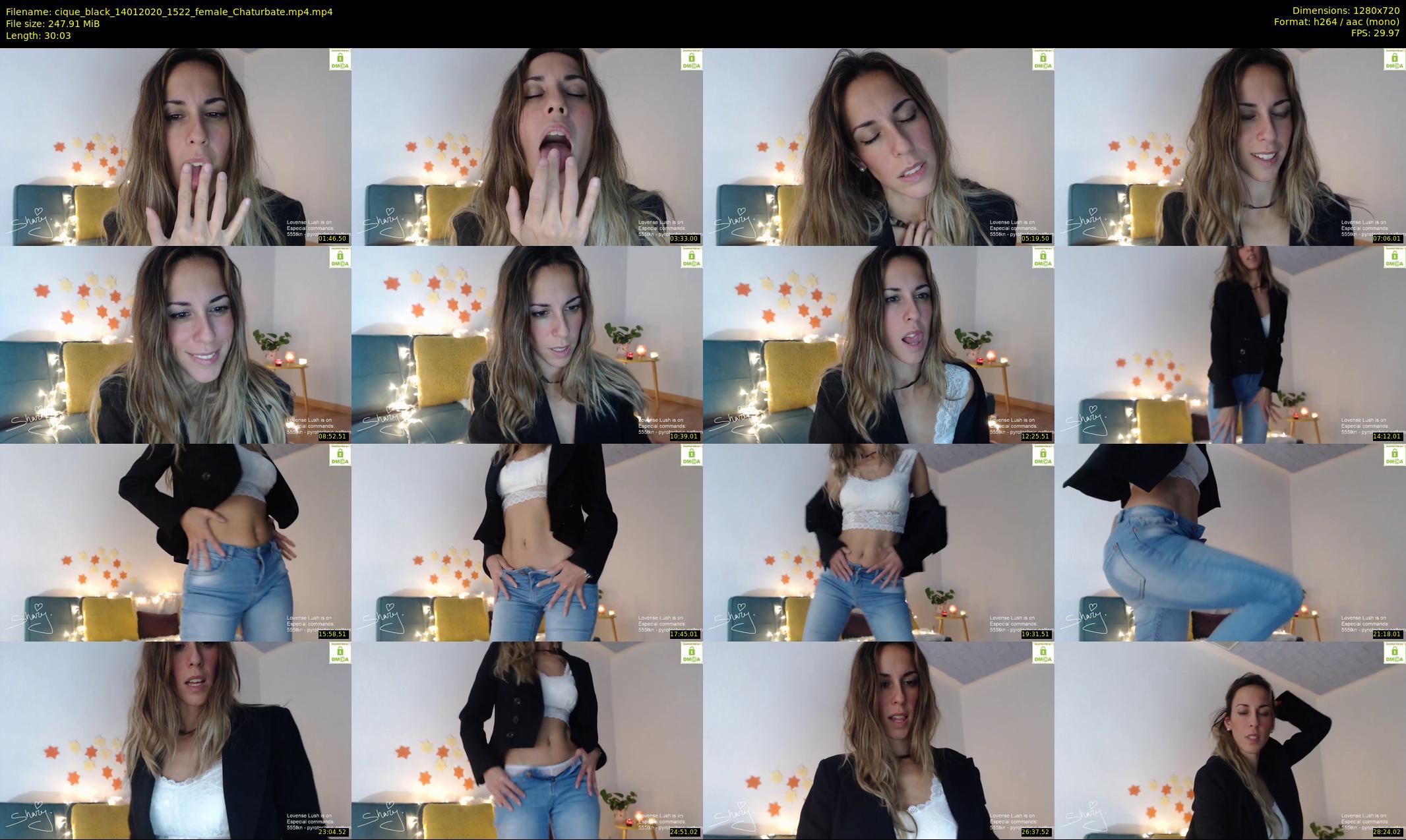 cique_black — 31 minute Chaturbate female cam show recording, 720p, Jan 14, 2020