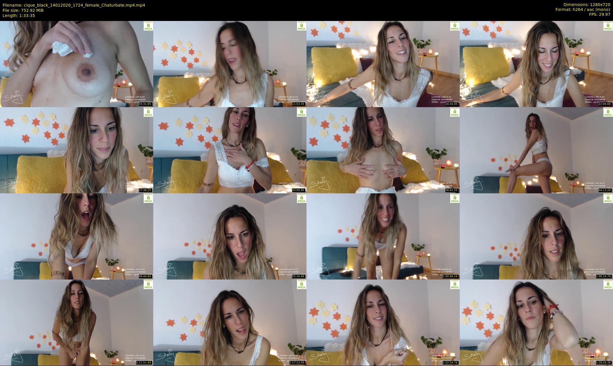 cique_black — 94 minute Chaturbate female cam show recording, 720p, Jan 14, 2020