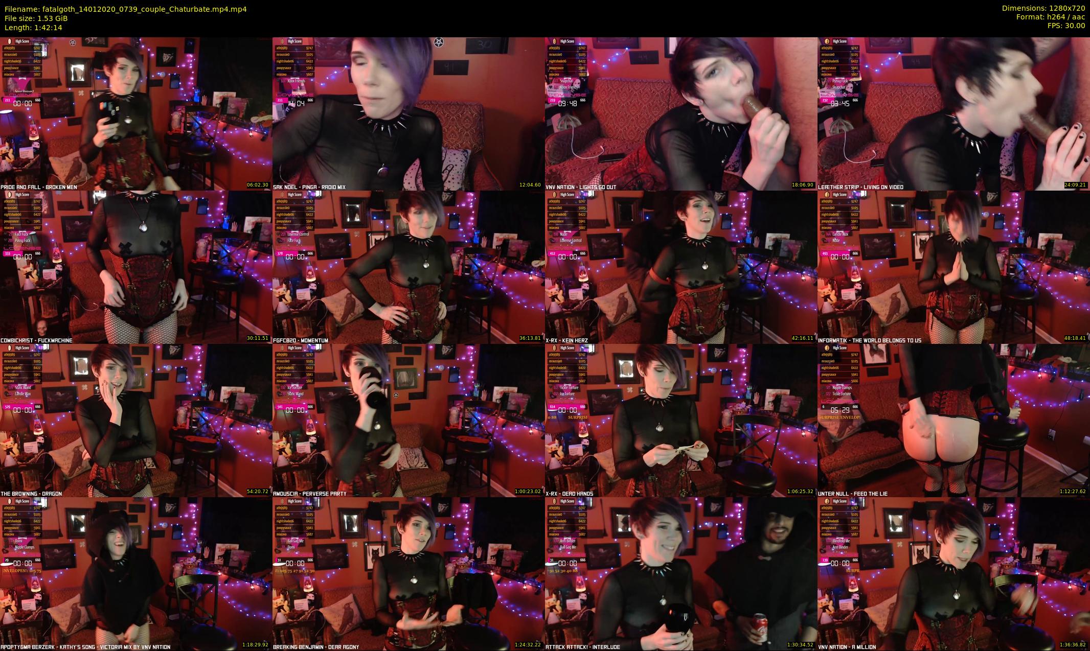 fatalgoth — 103 minute Chaturbate couple cam show recording, 720p, Jan 14, 2020
