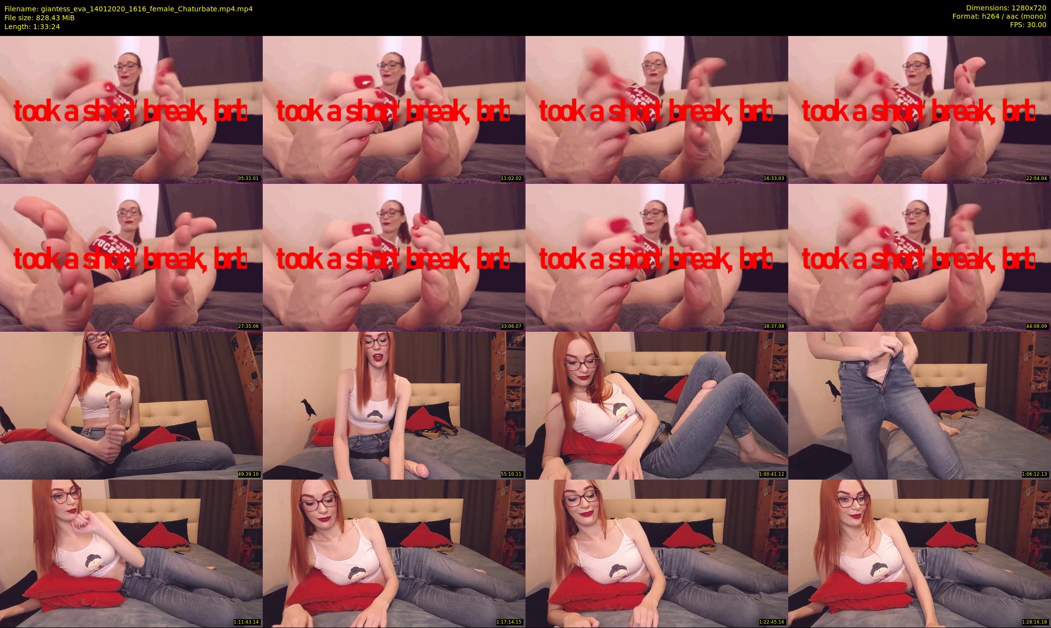 giantess_eva — 94 minute Chaturbate female cam show recording, 720p, Jan 14, 2020