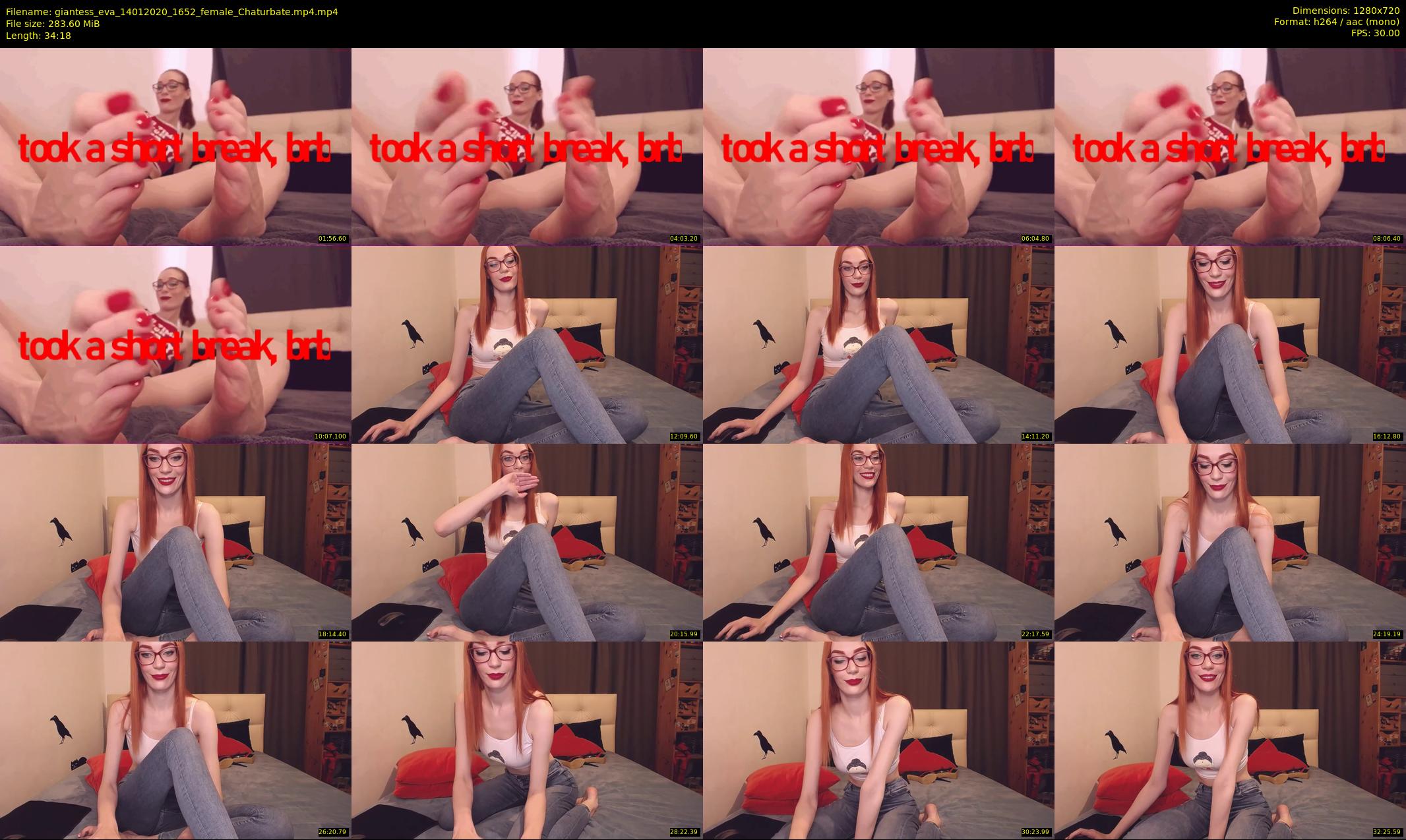 giantess_eva — 35 minute Chaturbate female cam show recording, 720p, Jan 14, 2020