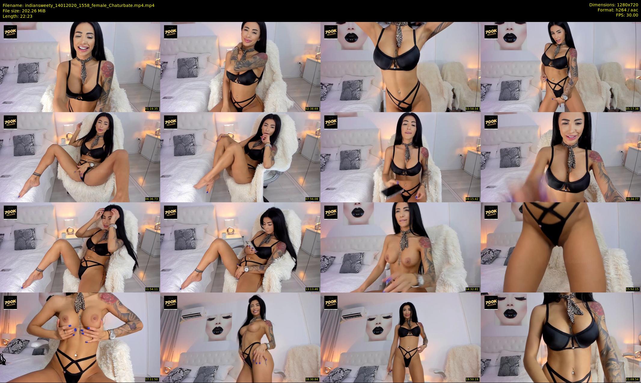 indiansweety — 23 minute Chaturbate female cam show recording, 720p, Jan 14, 2020