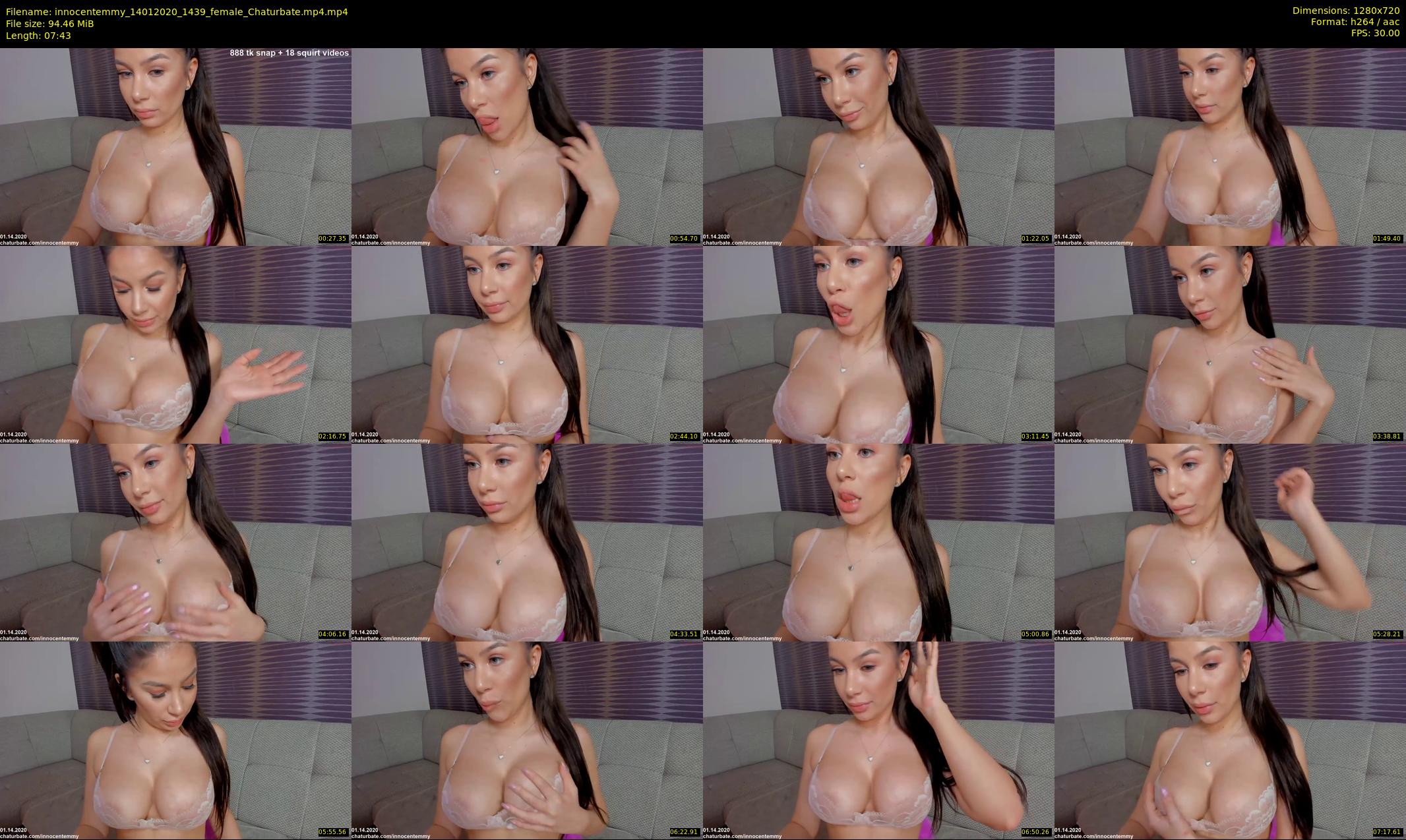 innocentemmy — 8 minute Chaturbate female cam show recording, 720p, Jan 14, 2020