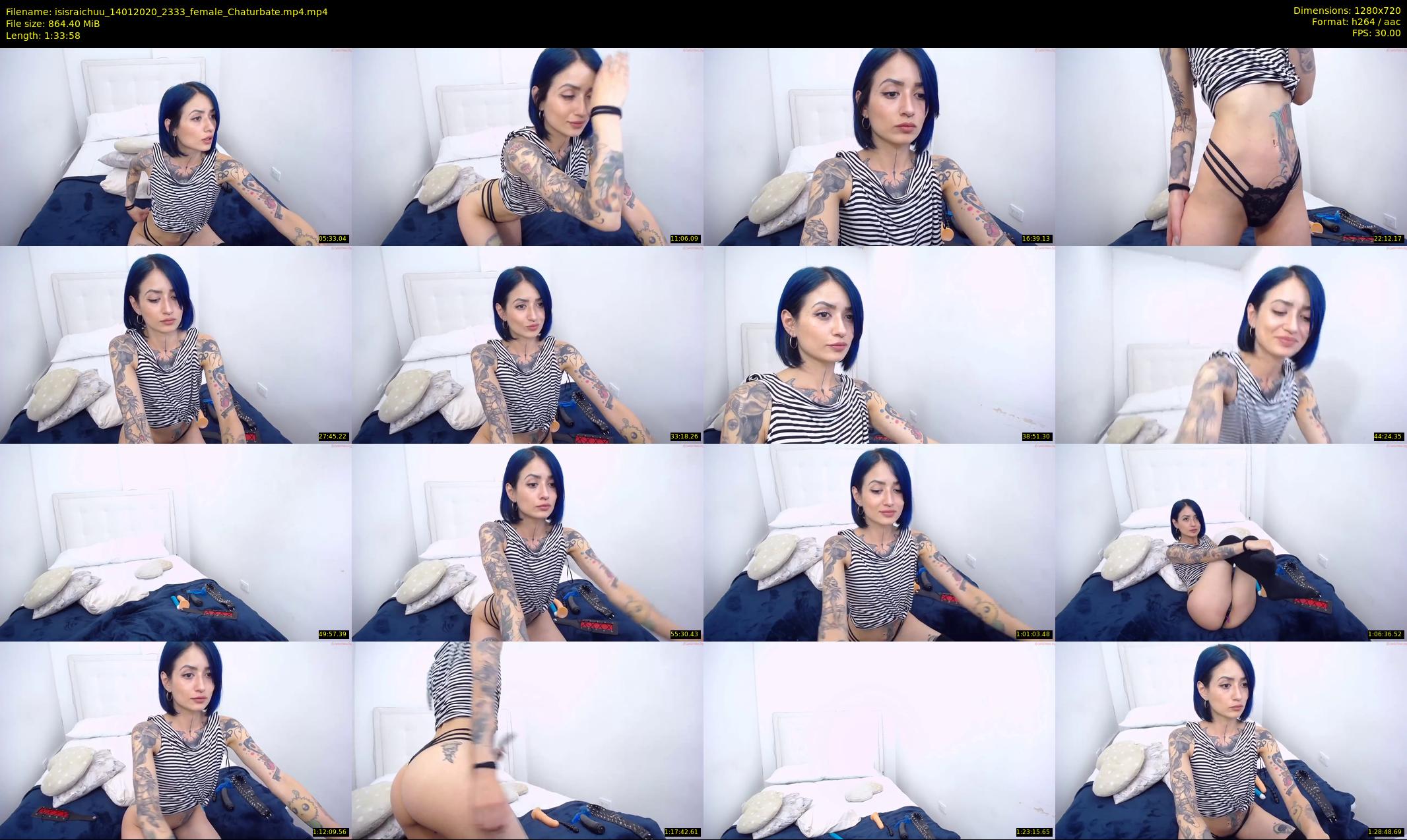 isisraichuu — 94 minute Chaturbate female cam show recording, 720p, Jan 14, 2020