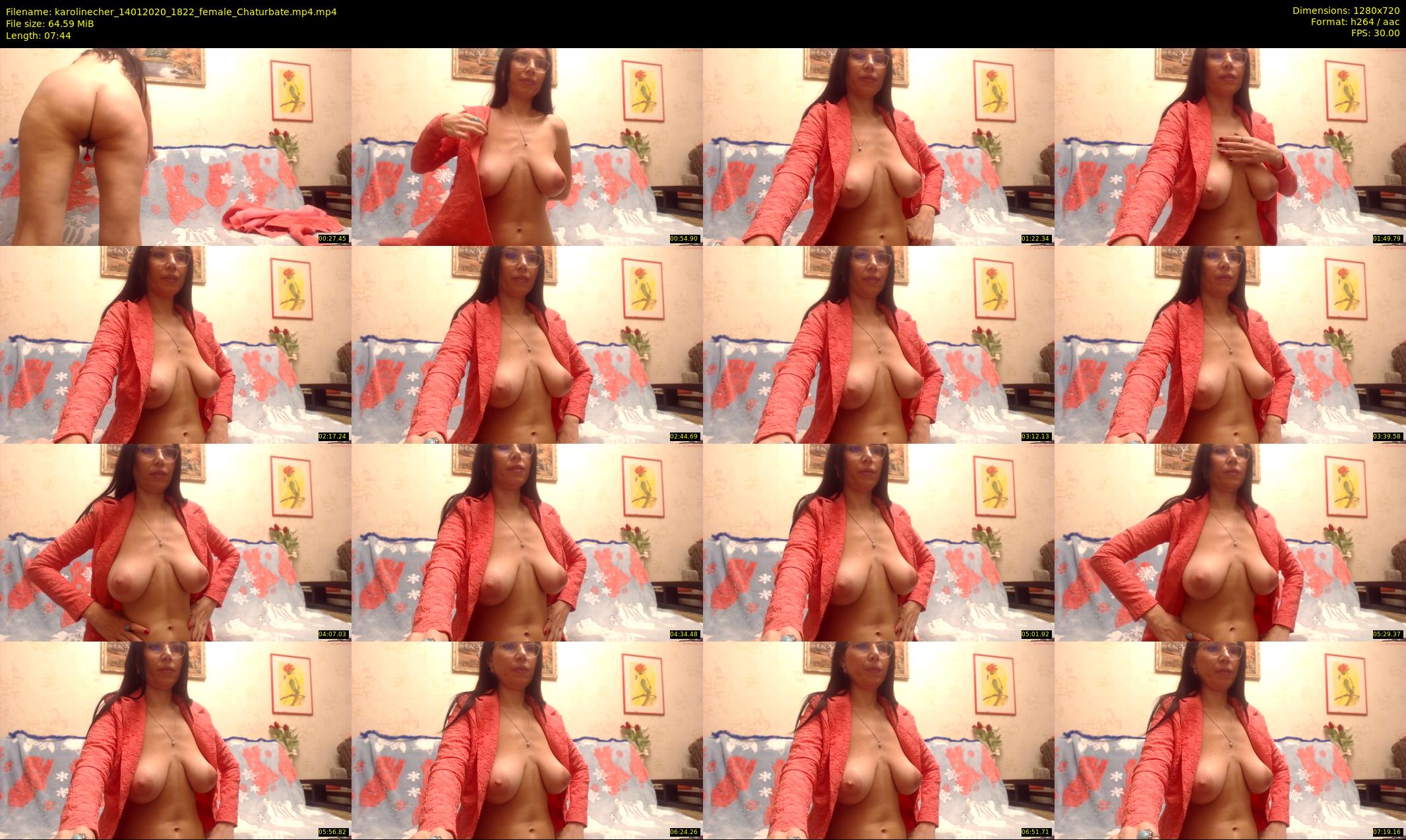karolinecher — 8 minute Chaturbate female cam show recording, 720p, Jan 14, 2020