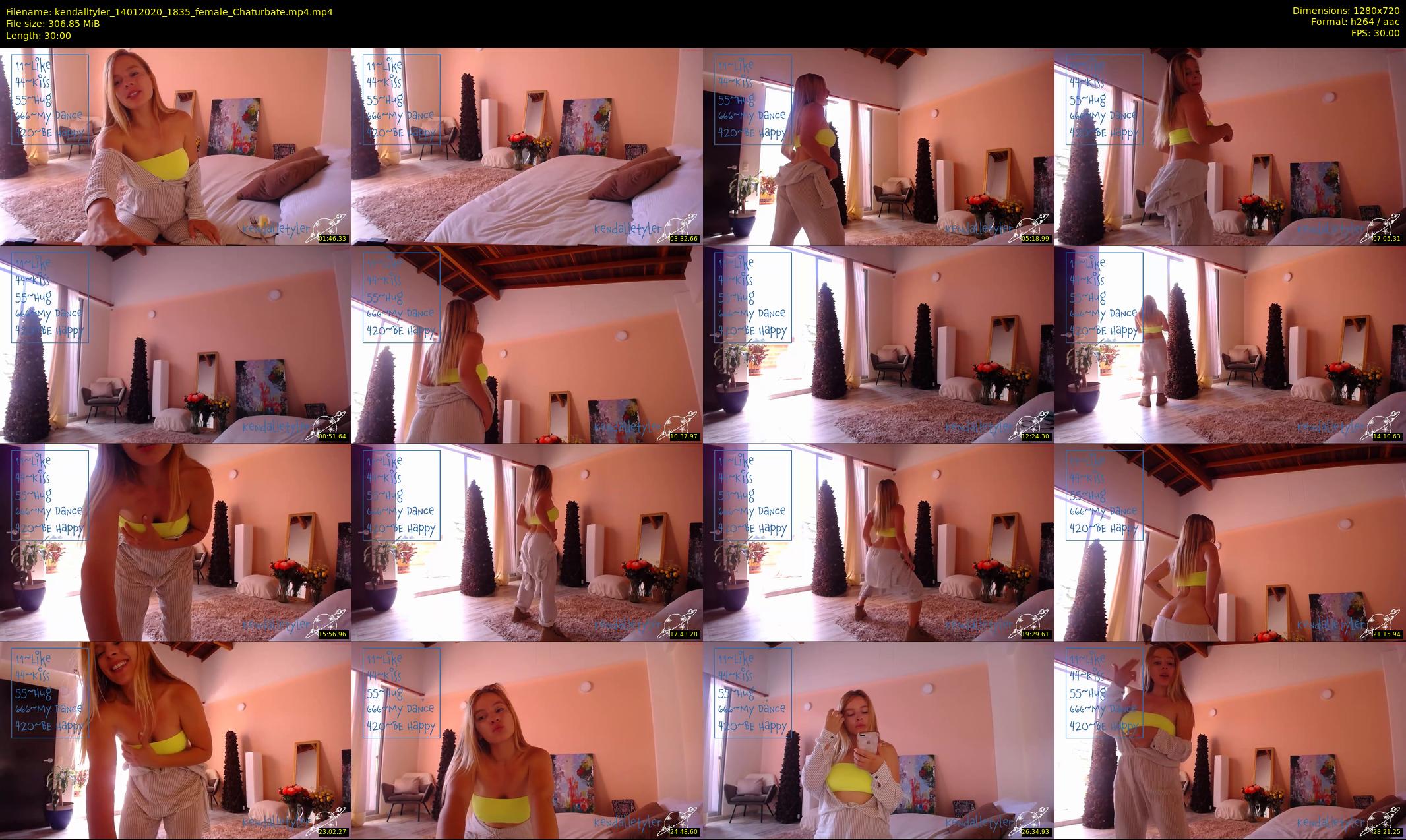 kendalltyler — 30 minute Chaturbate female cam show recording, 720p, Jan 14, 2020