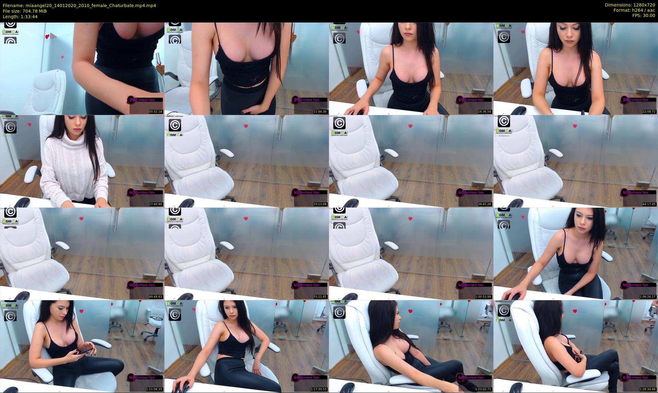 miaangel20 — 94 minute Chaturbate female cam show recording, 720p, Jan 14, 2020