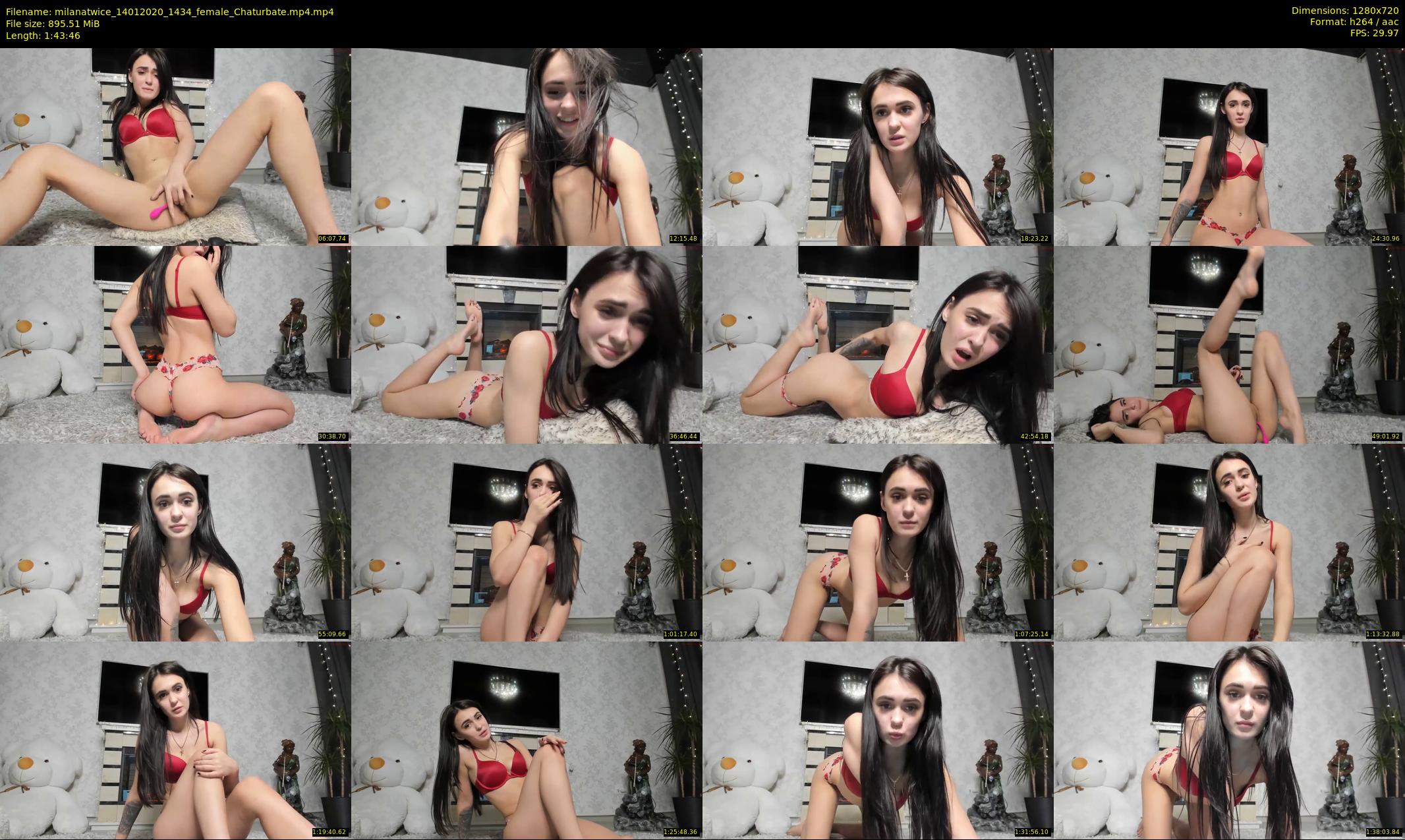 milanatwice — 104 minute Chaturbate female cam show recording, 720p, Jan 14, 2020