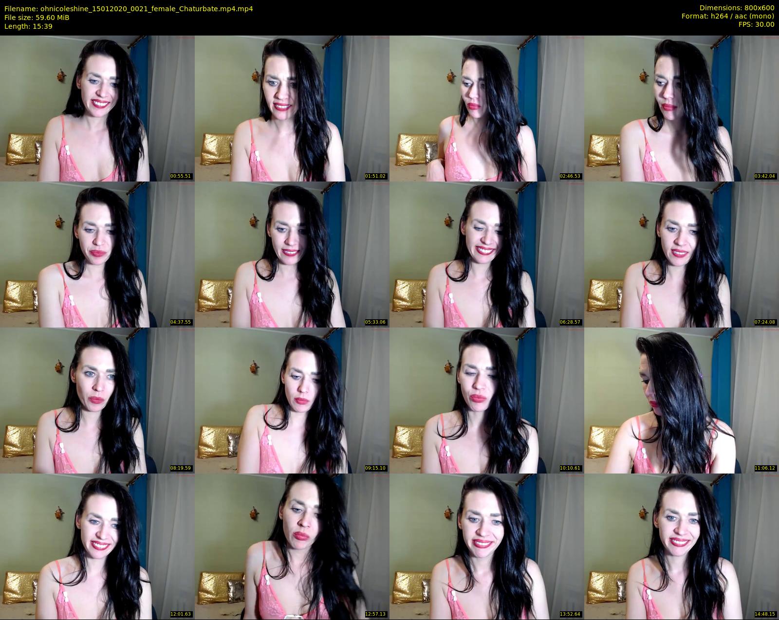 ohnicoleshine — 16 minute Chaturbate female cam show recording, 480p, Jan 15, 2020