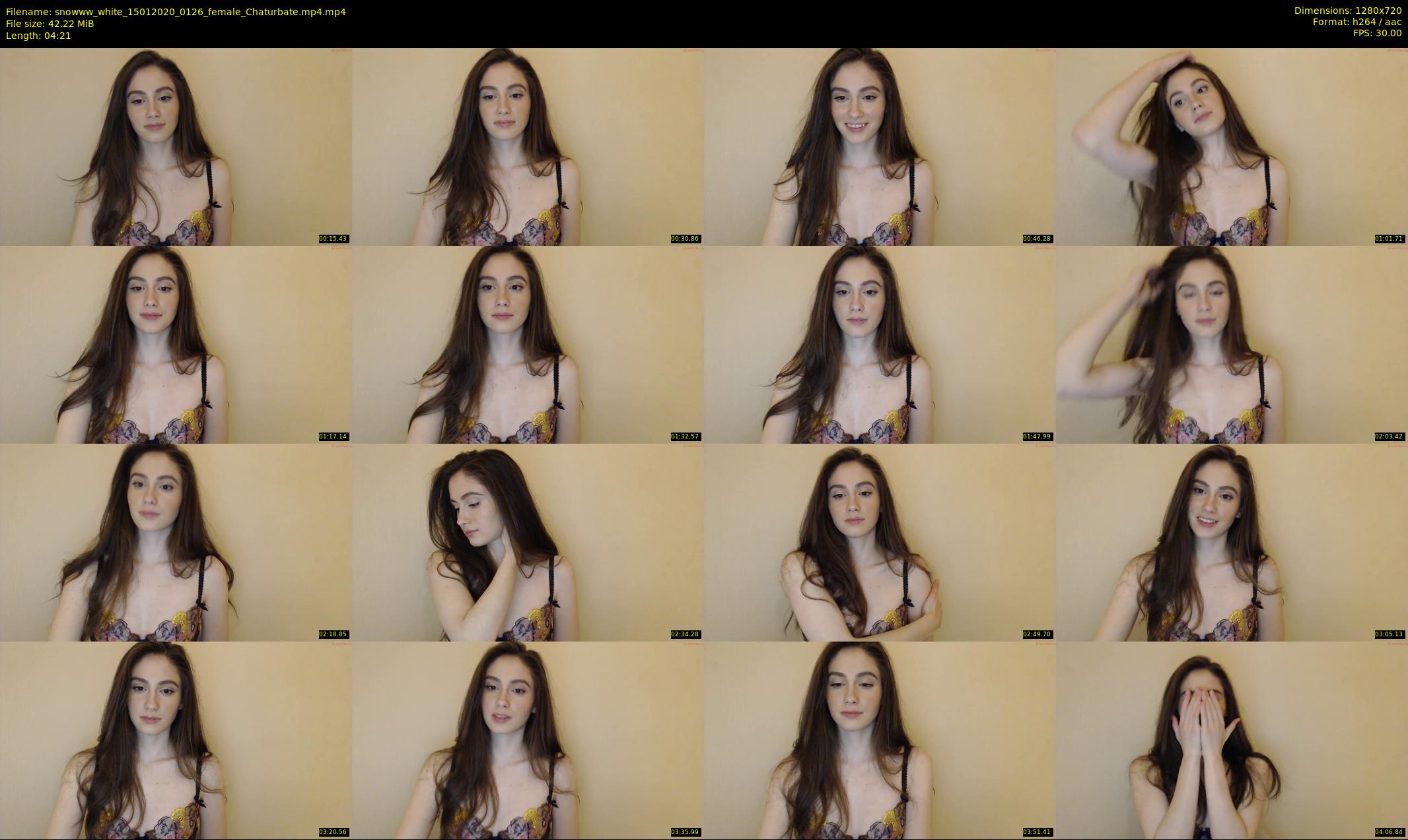 snowww_white — 5 minute Chaturbate female cam show recording, 720p, Jan 15, 2020