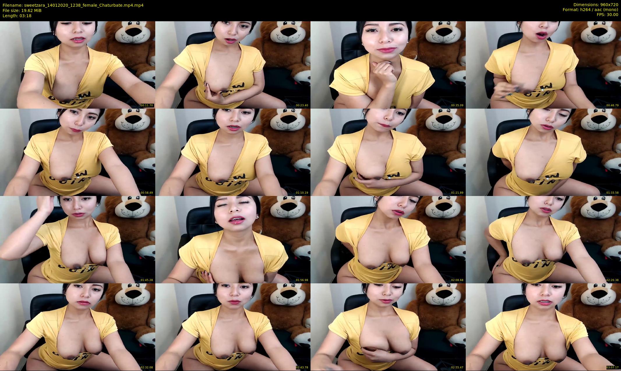 sweetzara — 4 minute Chaturbate female cam show recording, 720p, Jan 14, 2020