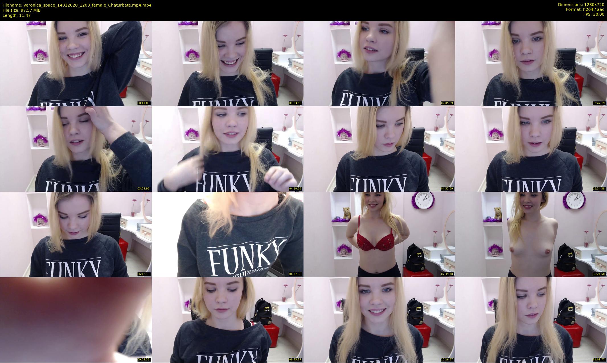 veronica_space — 12 minute Chaturbate female cam show recording, 720p, Jan 14, 2020