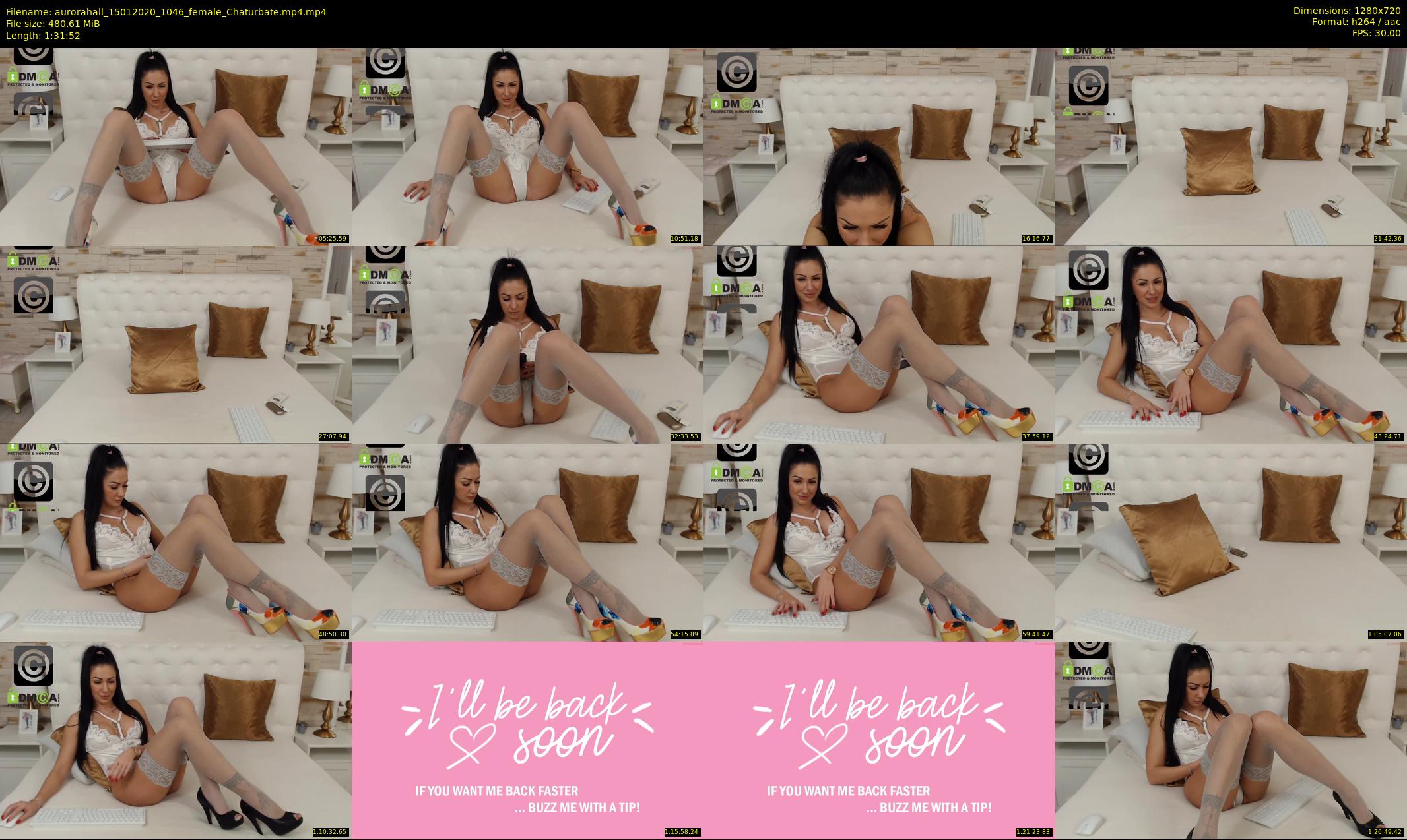 aurorahall — 92 minute Chaturbate female cam show recording, 720p, Jan 15, 2020
