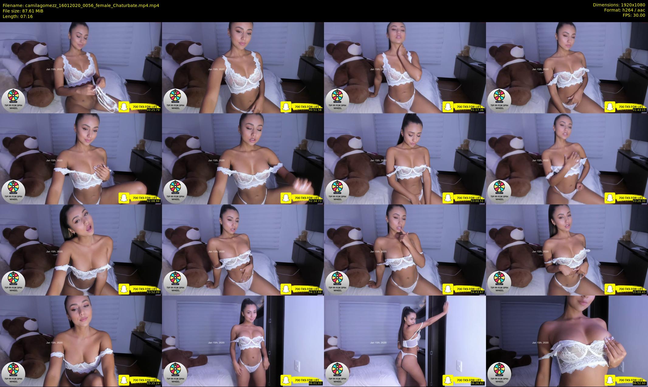 camilagomezz — 8 minute Chaturbate female cam show recording, 1080p, Jan 16, 2020