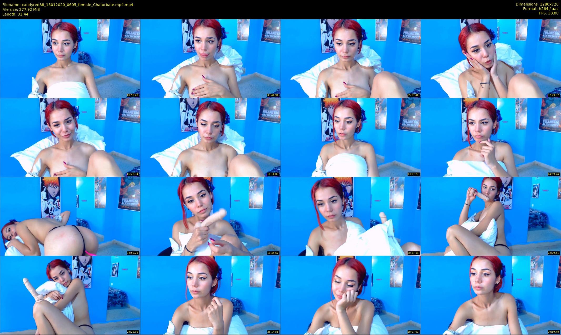 candyred88 — 32 minute Chaturbate female cam show recording, 720p, Jan 15, 2020