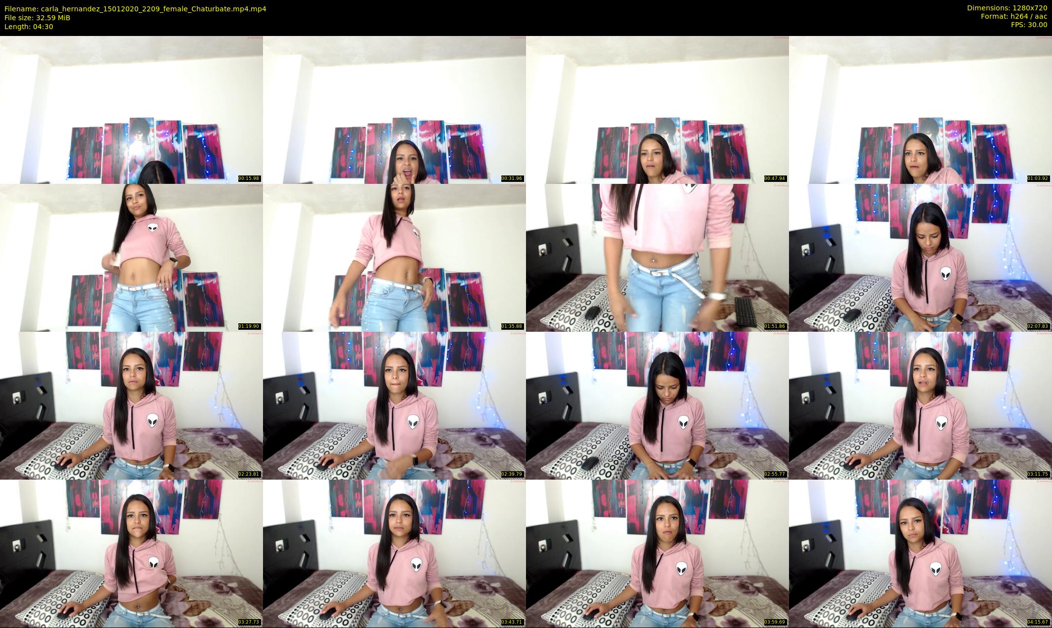 carla_hernandez — 5 minute Chaturbate female cam show recording, 720p, Jan 15, 2020
