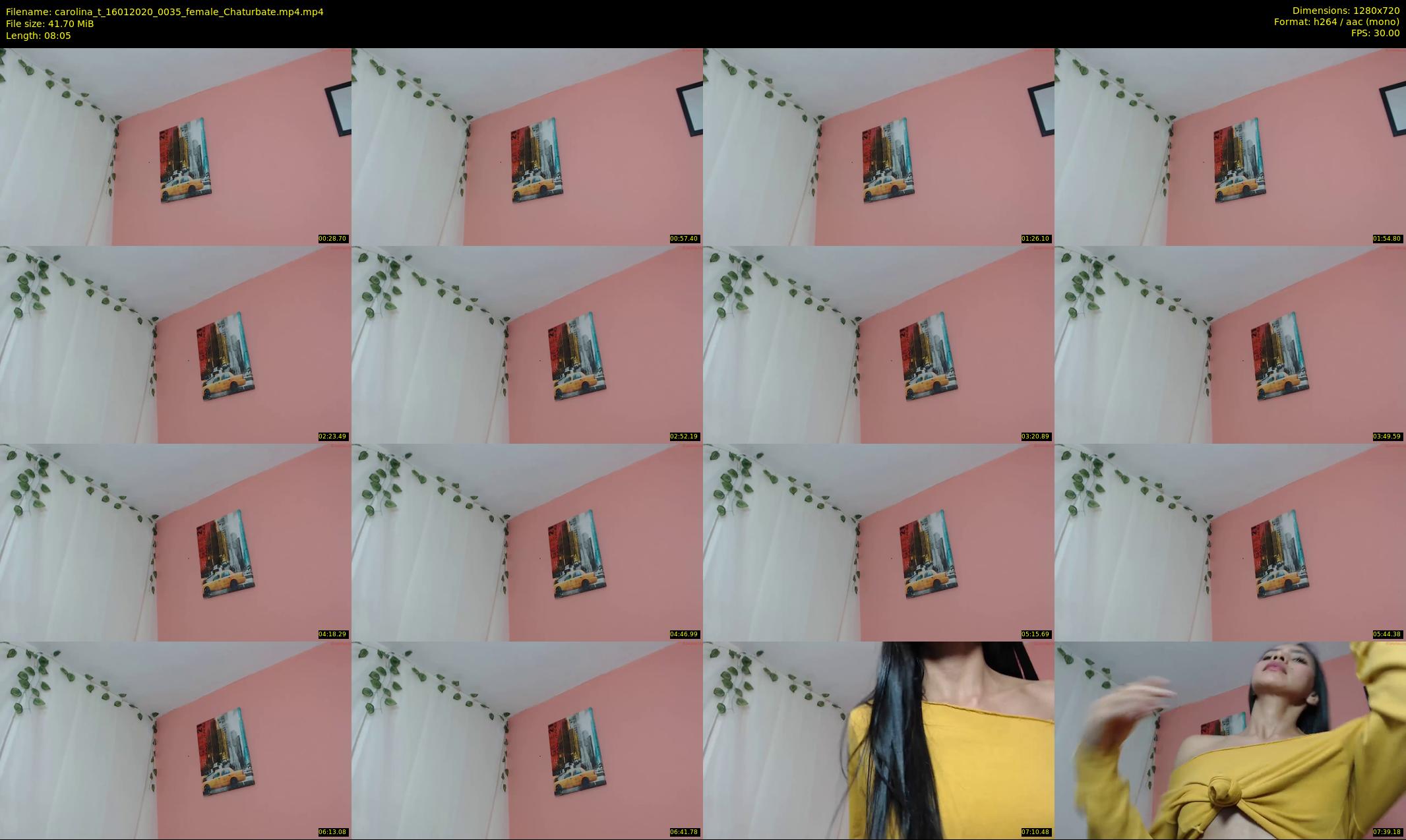 carolina_t — 9 minute Chaturbate female cam show recording, 720p, Jan 16, 2020