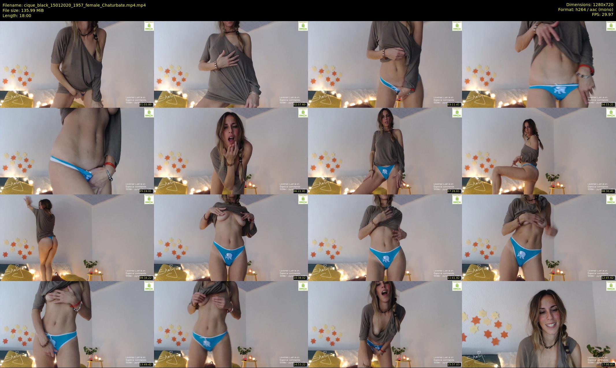 cique_black — 18 minute Chaturbate female cam show recording, 720p, Jan 15, 2020
