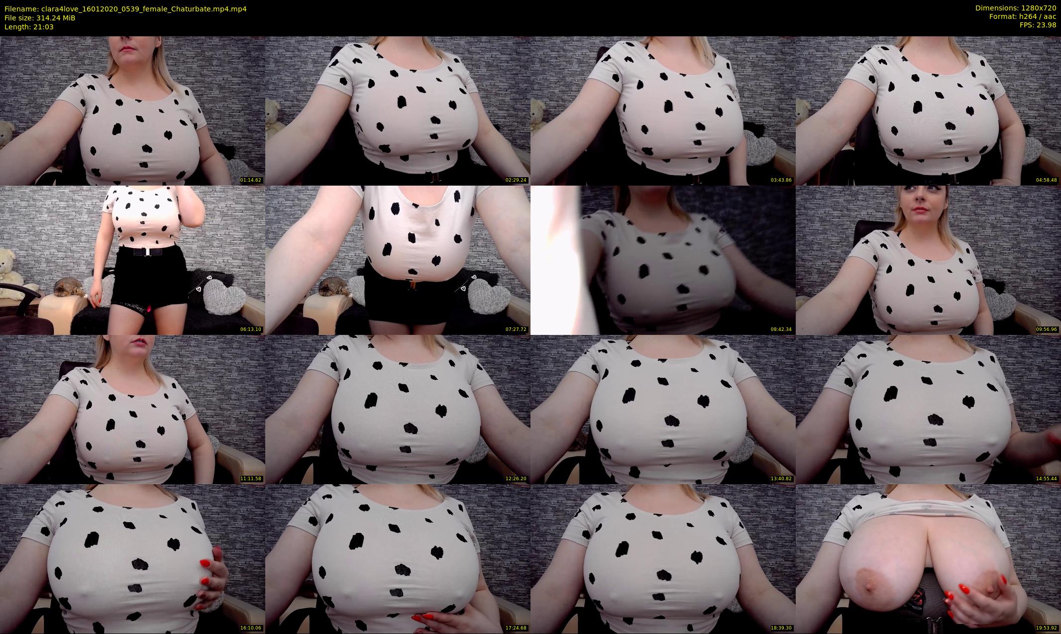 clara4love — 22 minute Chaturbate female cam show recording, 720p, Jan 16, 2020